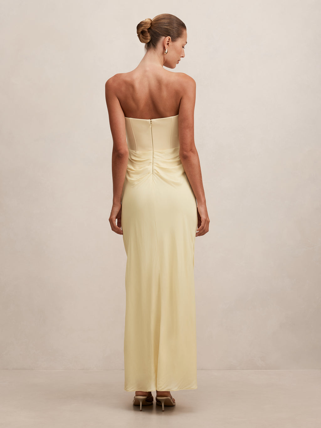 Isra Printed Strapless Maxi Dress