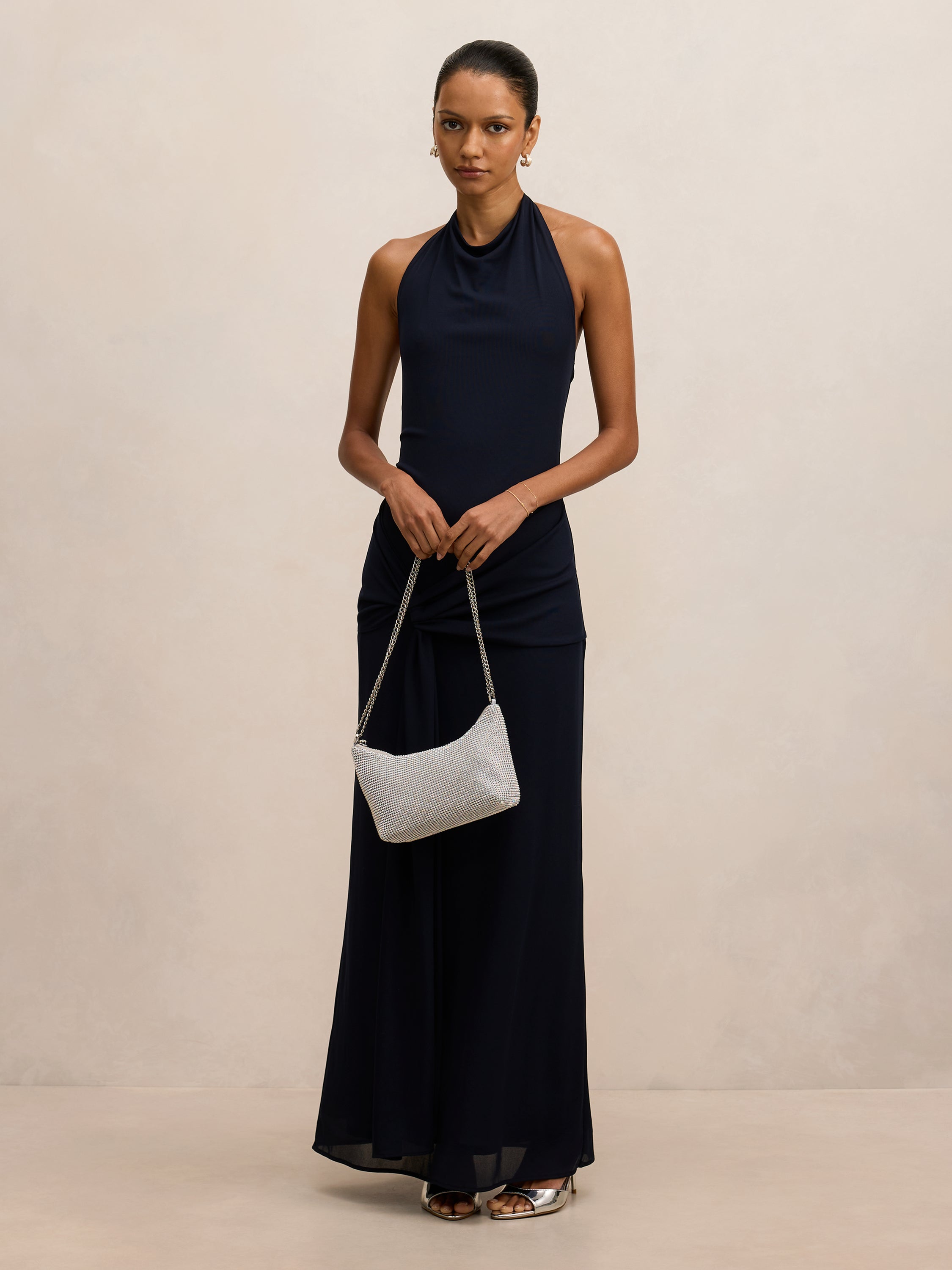 Abby Petite Halter Maxi Dress