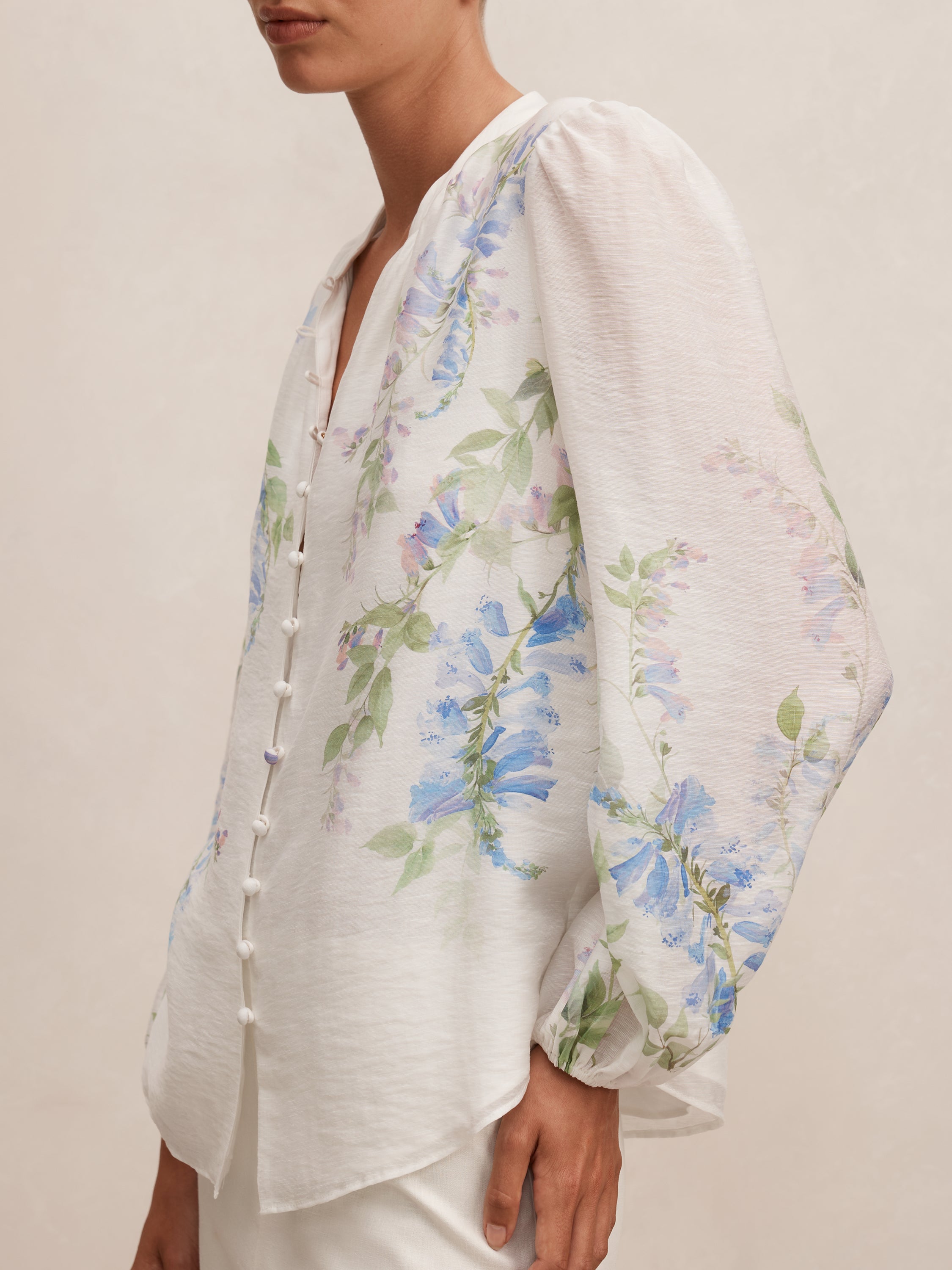 Dove Placement Print Blouse