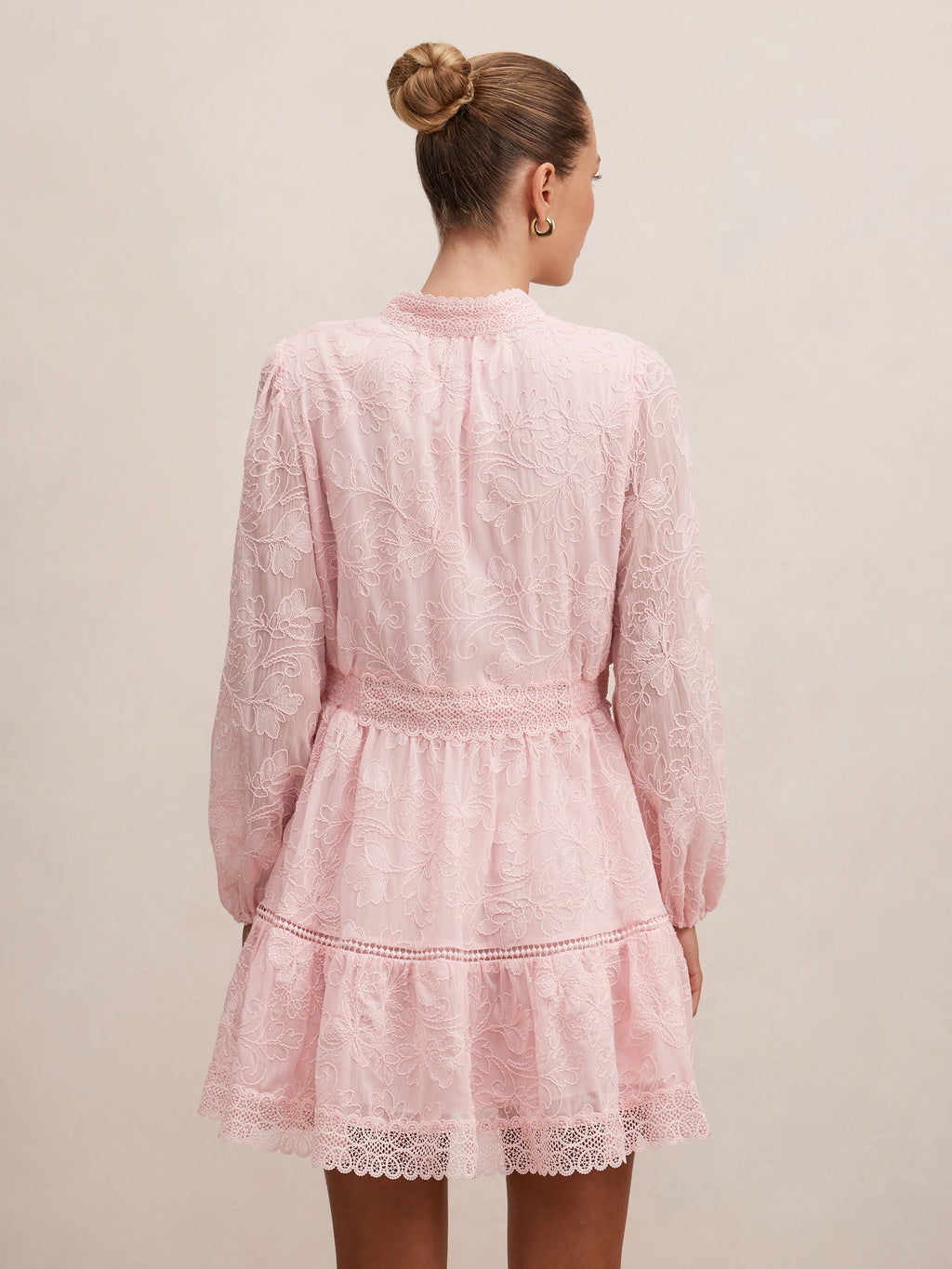 Thalia Embroidered Skater Mini Dress
