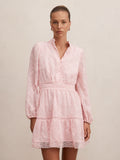 Thalia Embroidered Skater Mini Dress