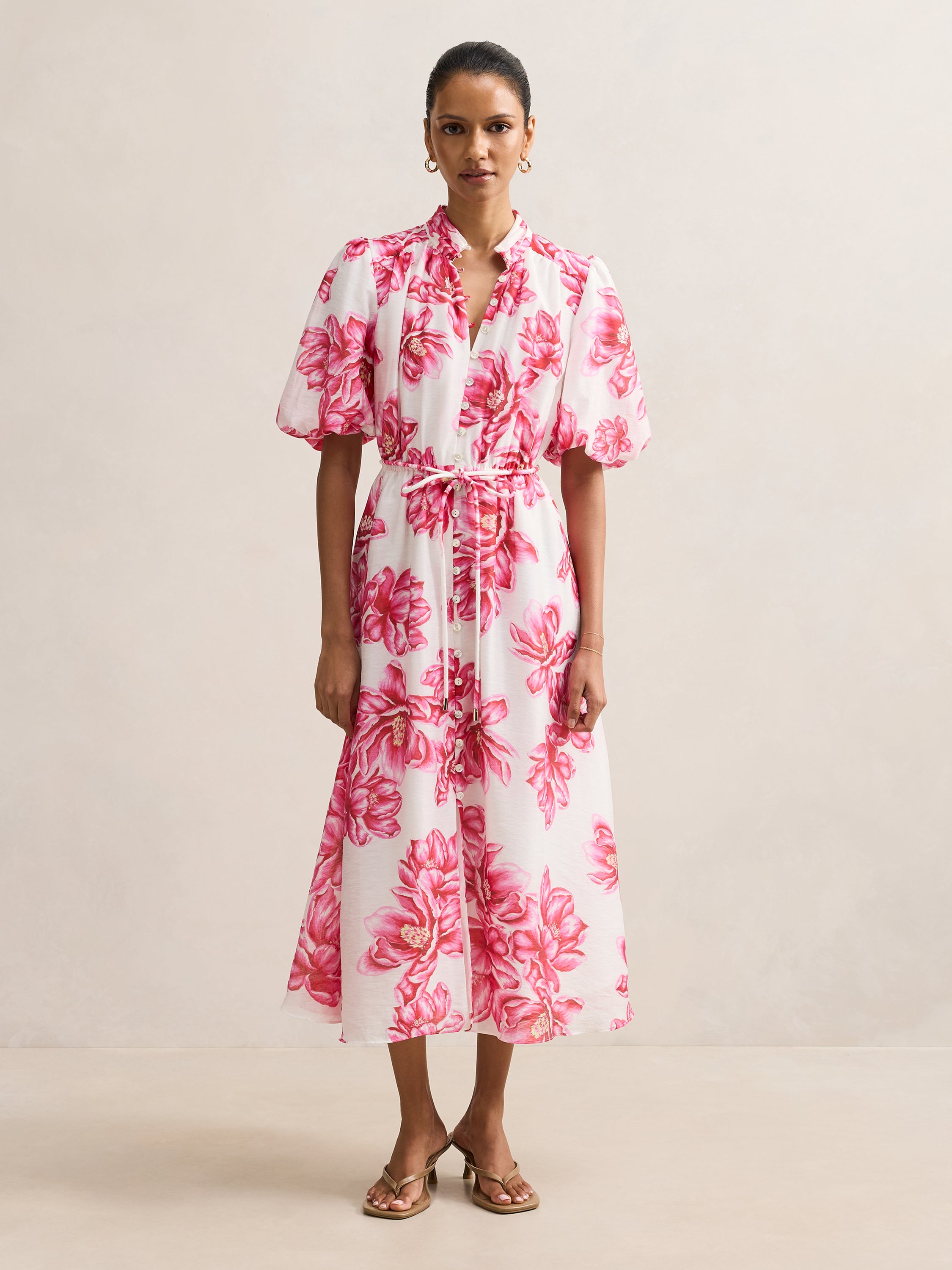 Macey Petite Printed Midi Dress
