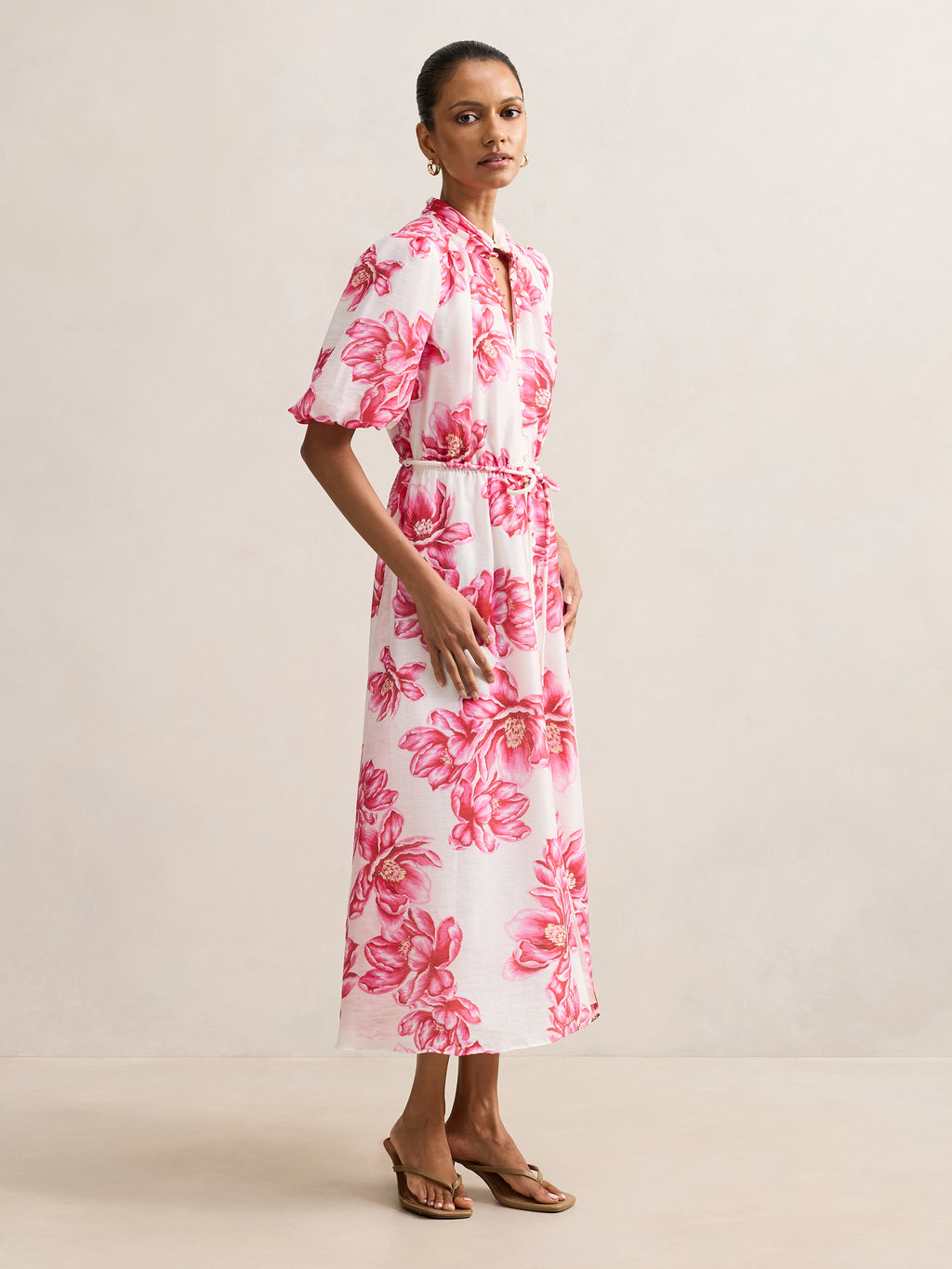 Macey Petite Printed Midi Dress