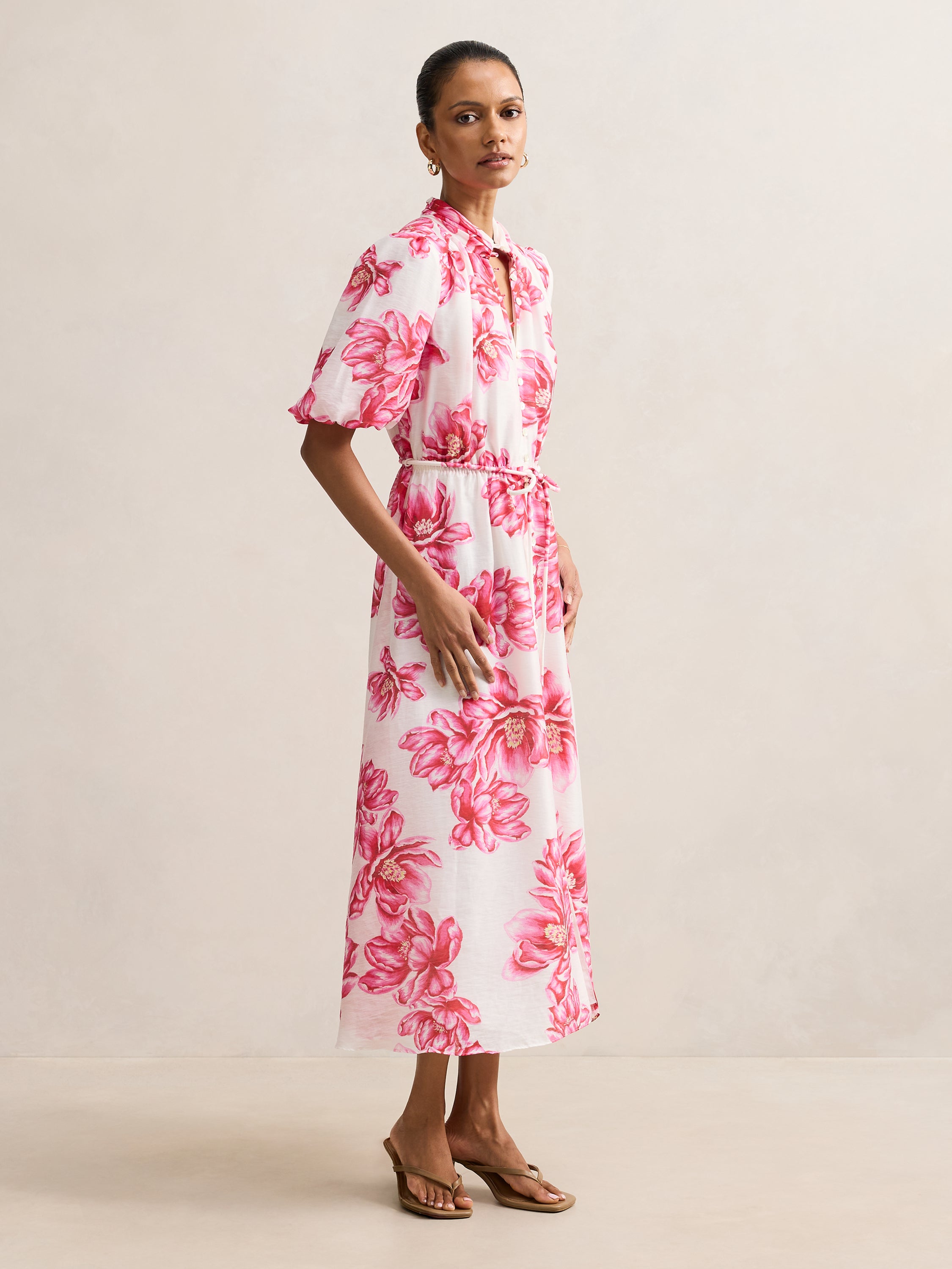 Macey Petite Printed Midi Dress