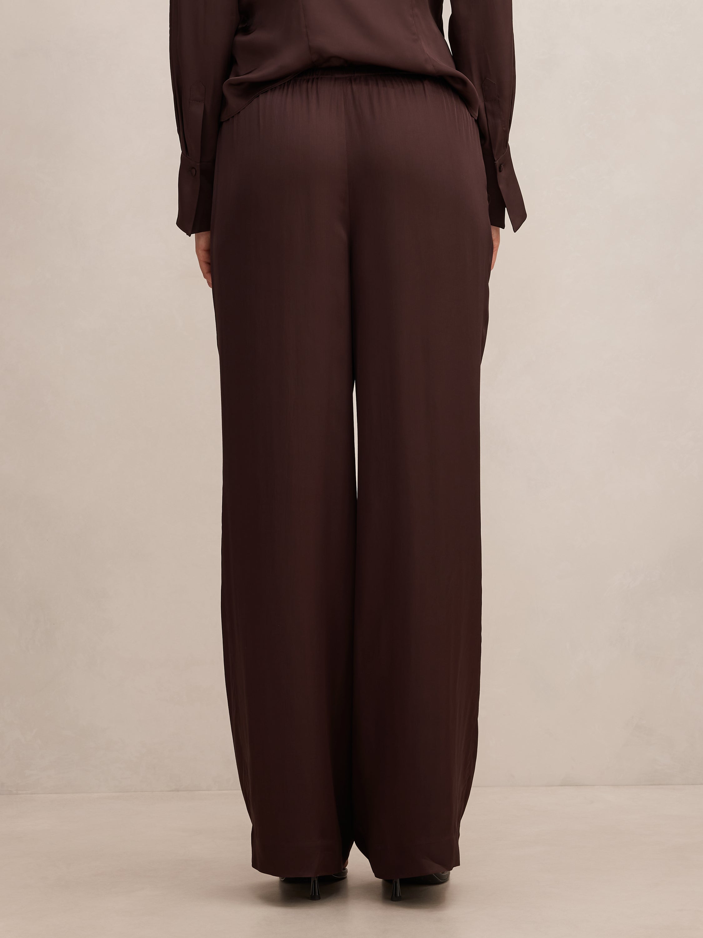 Maude Satin Wide Leg Pant