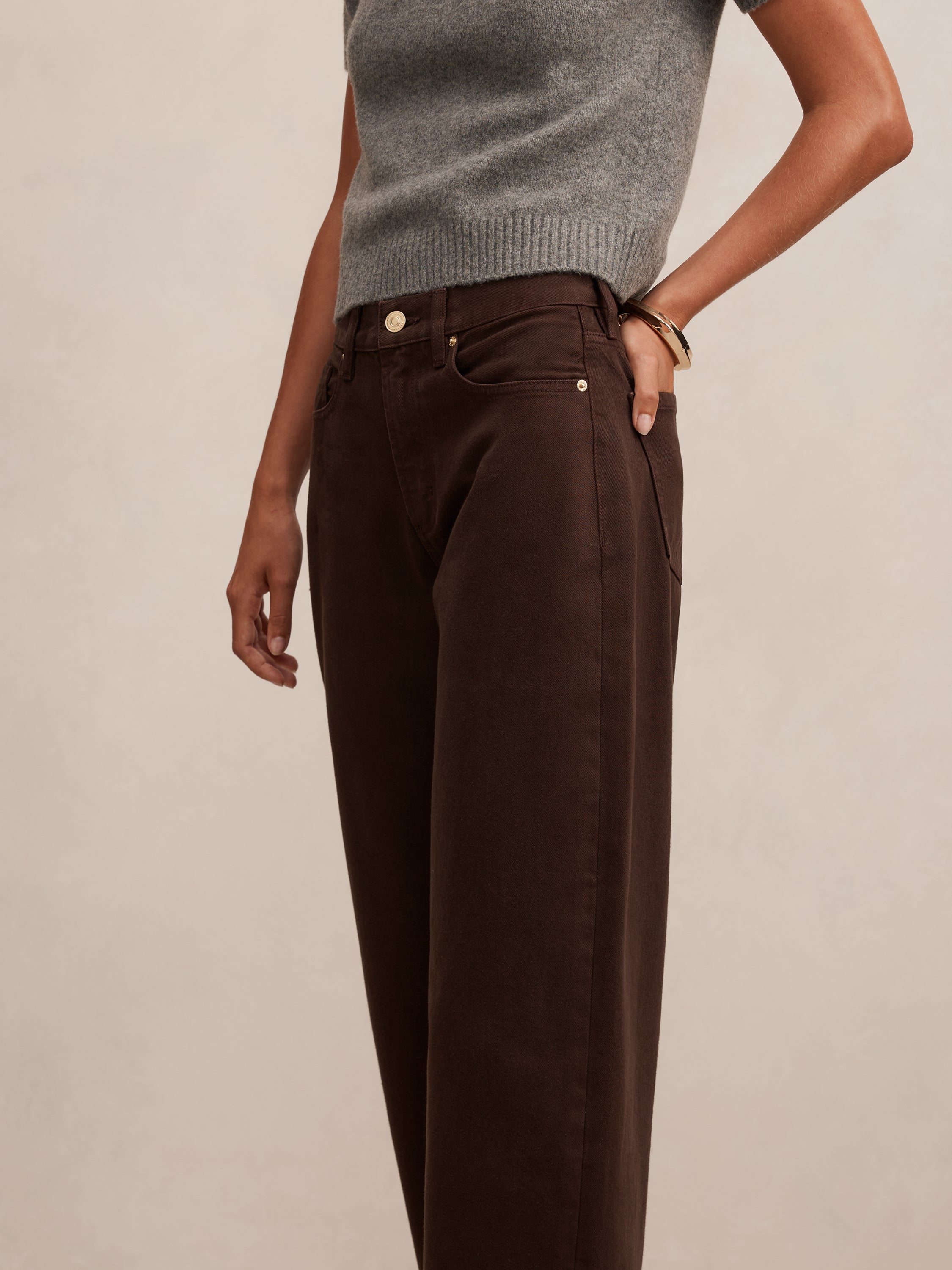 Emma Mid Rise Barrel Jean