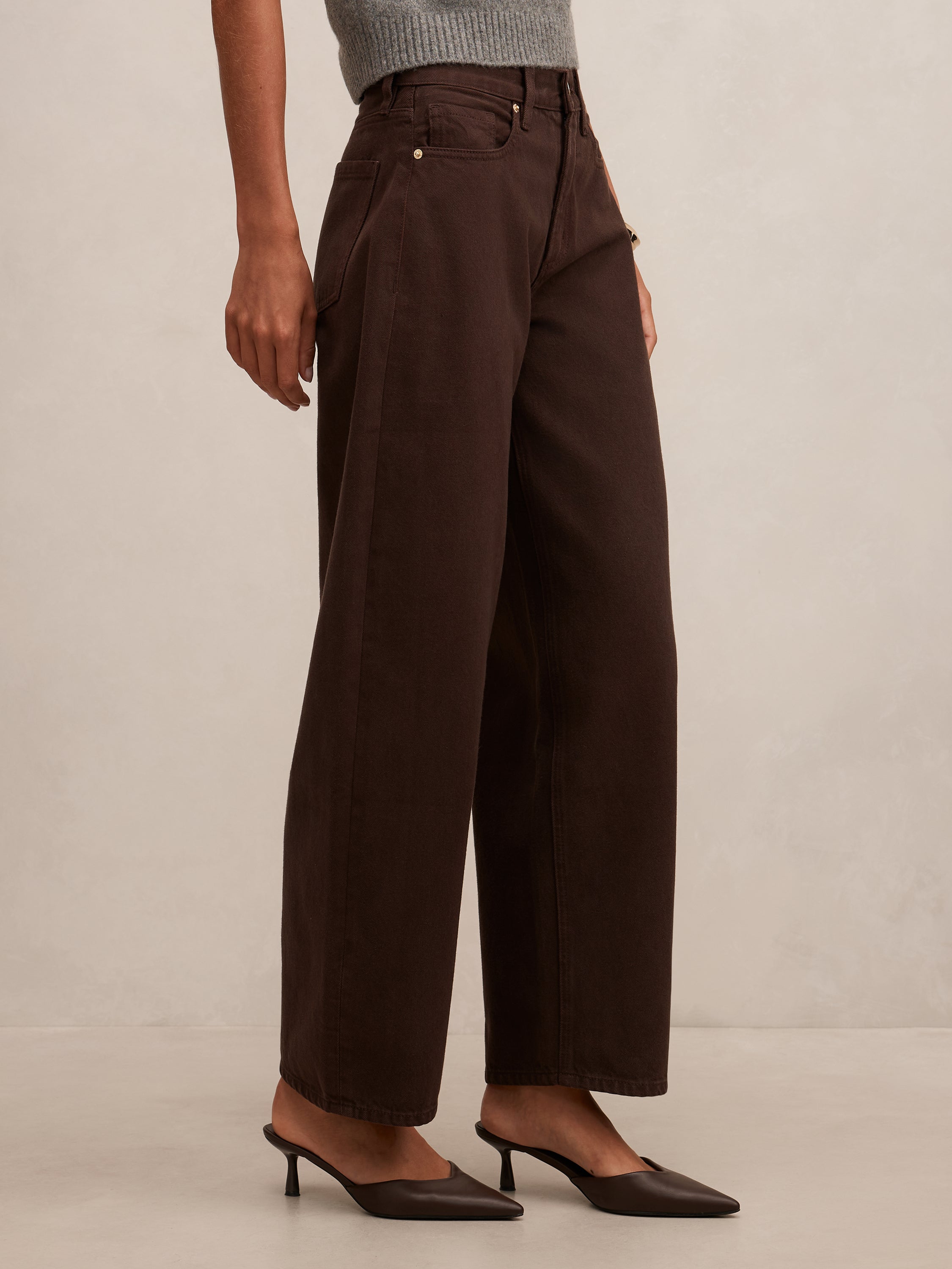 Emma Mid Rise Barrel Jean
