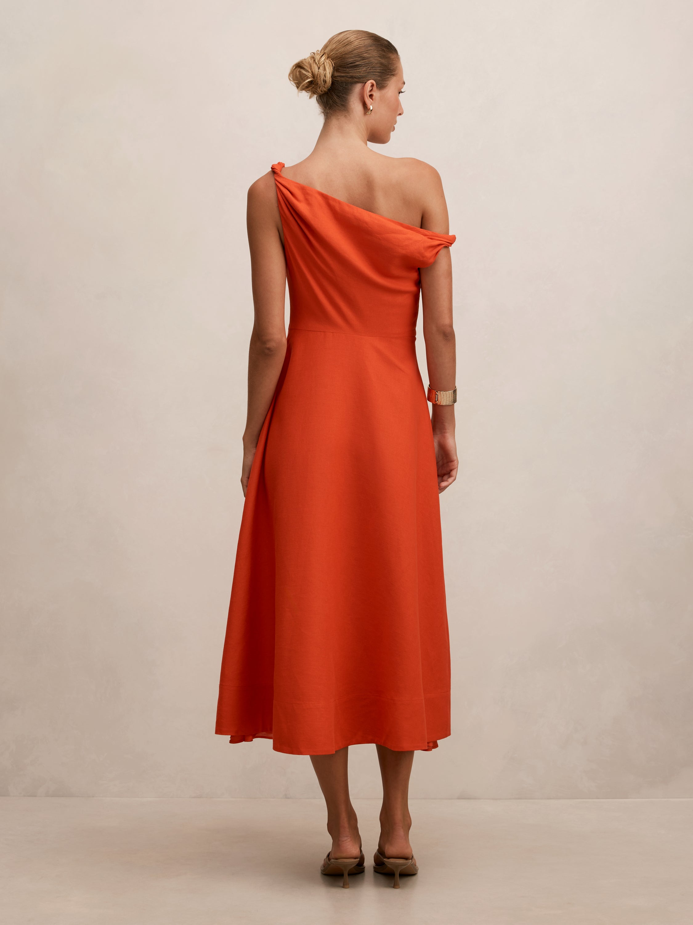 Vinetta Asym Twist Midi Dress