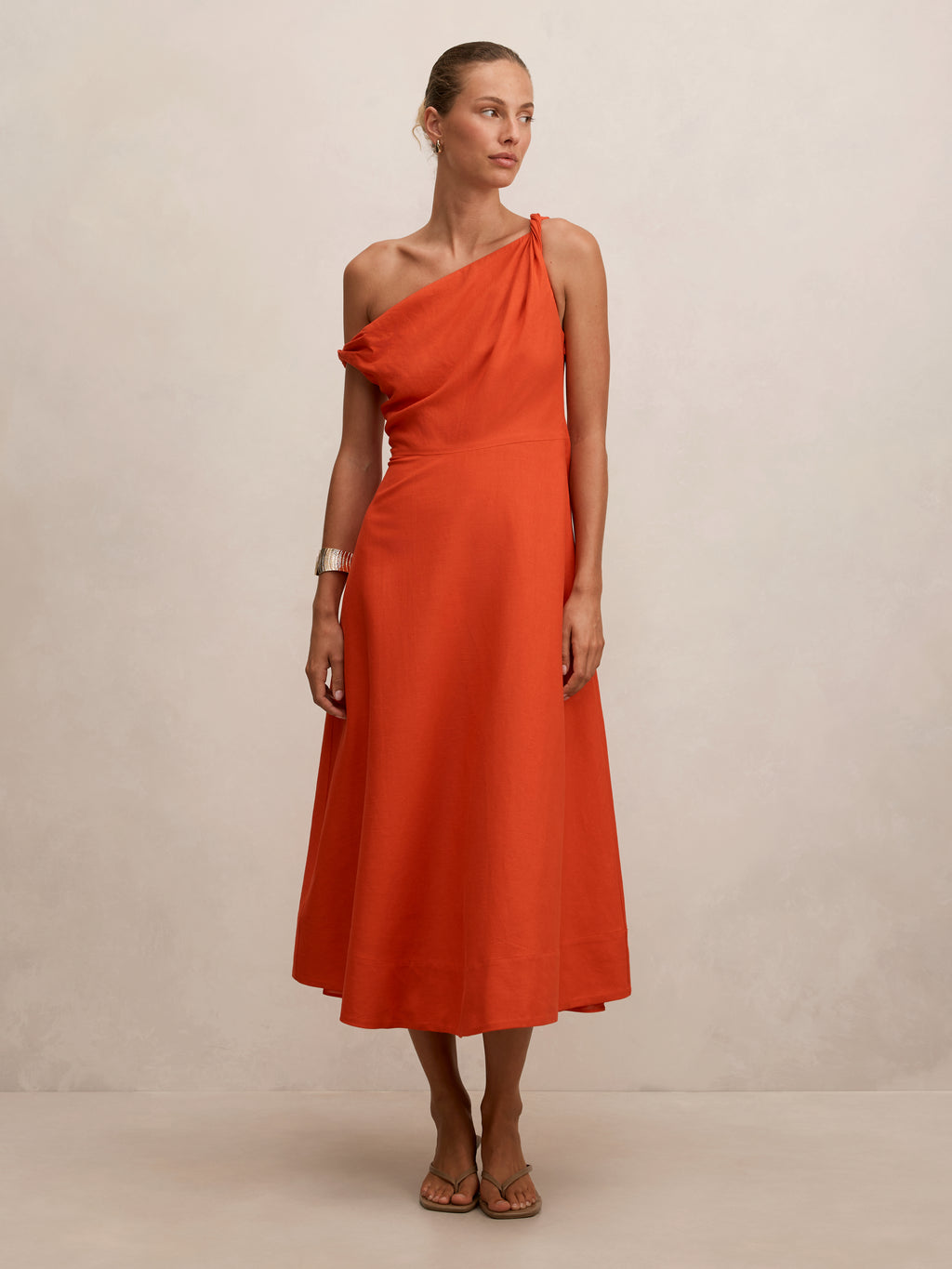 Vinetta Asym Twist Midi Dress