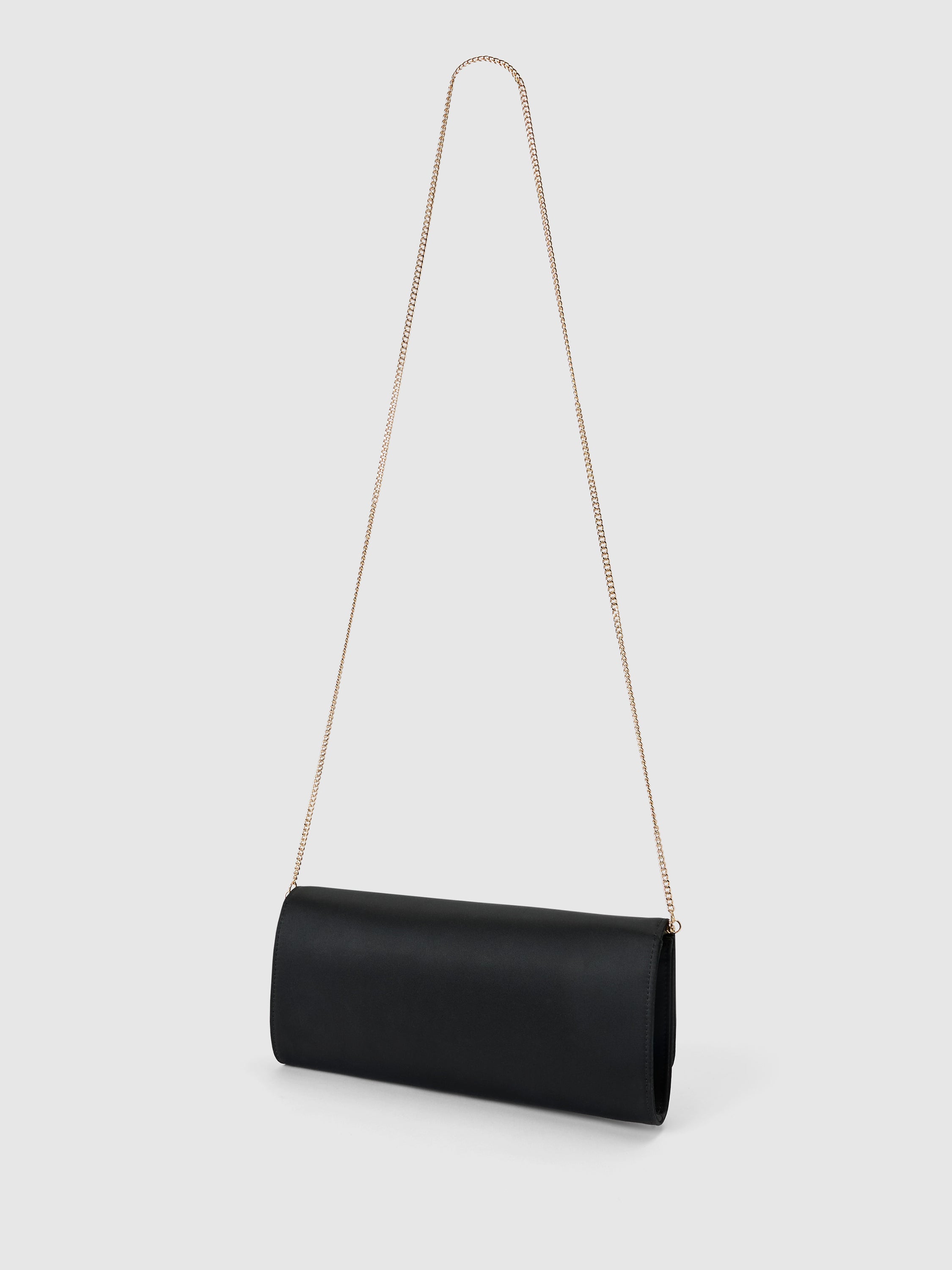 Dina Satin Elongated Clutch