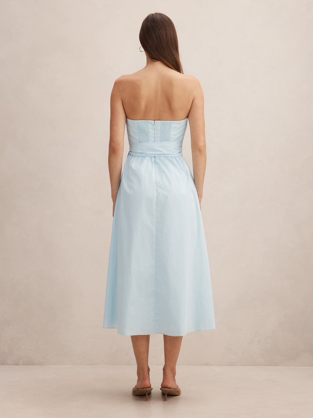 Melissa Gathered Tie Midi Dress