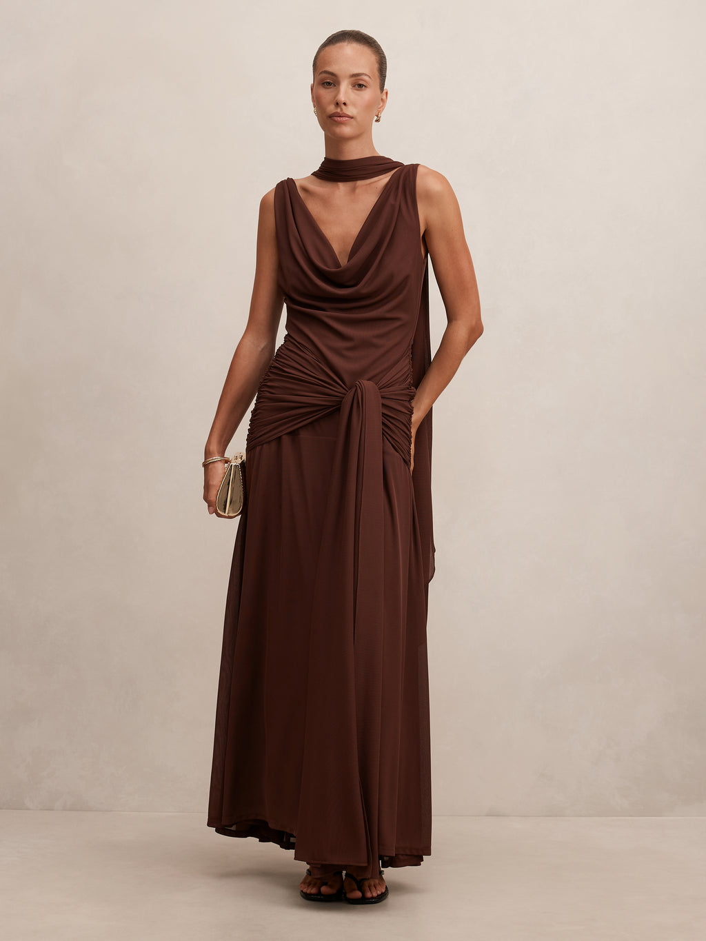 Vivianne Scarf Tie Maxi Dress