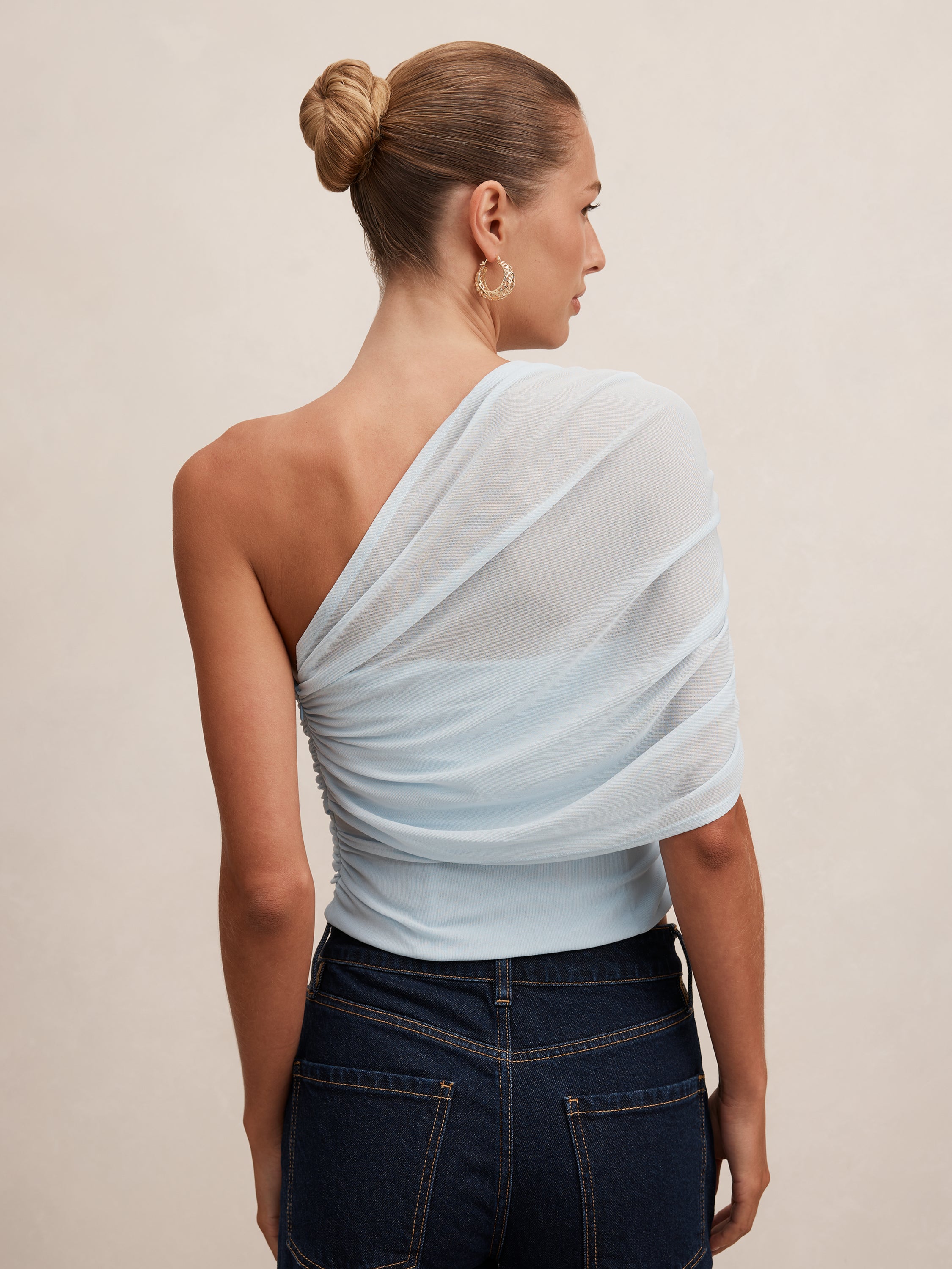 Samara Drape Mesh Corset Top