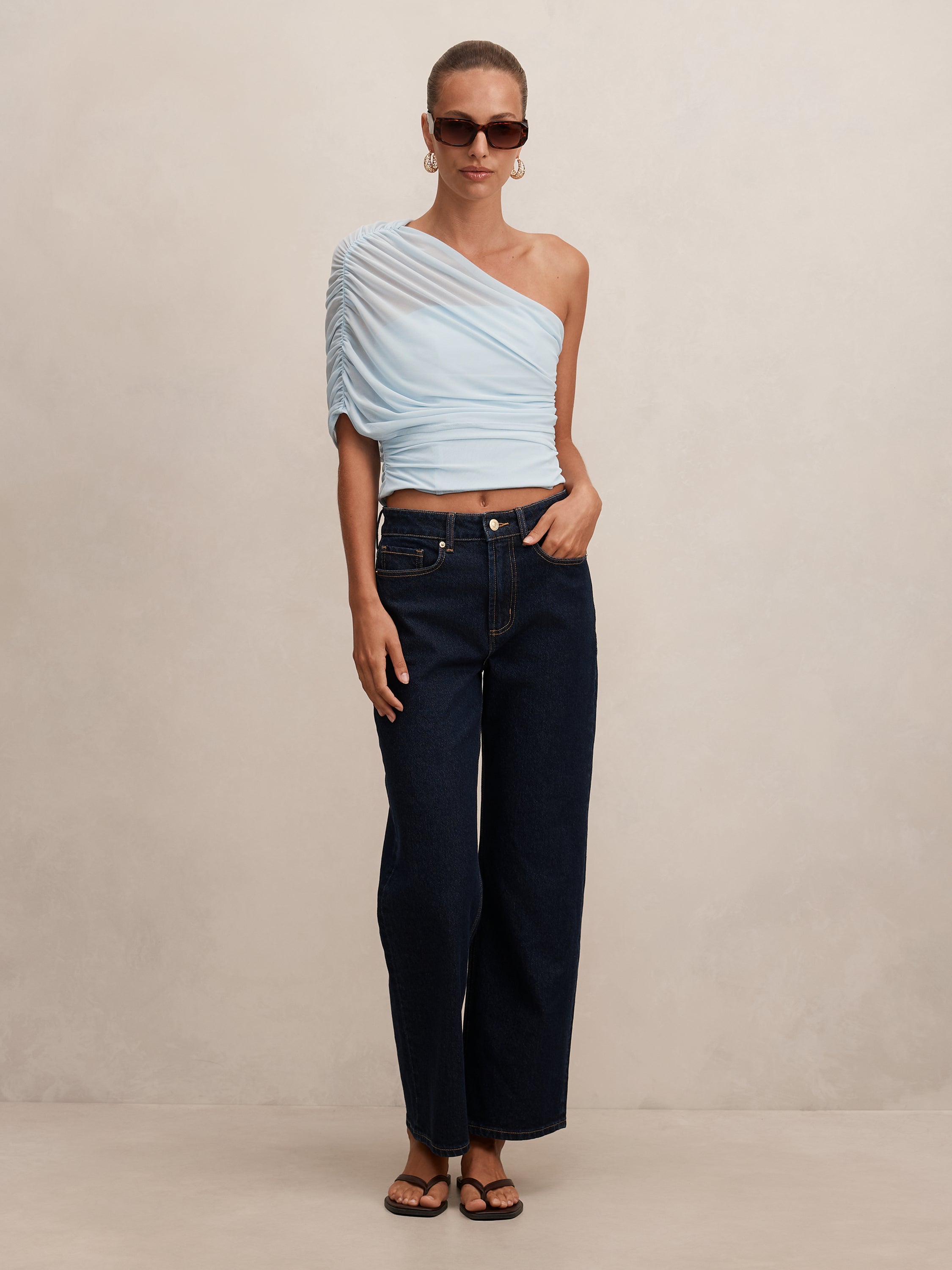 Samara Drape Mesh Corset Top