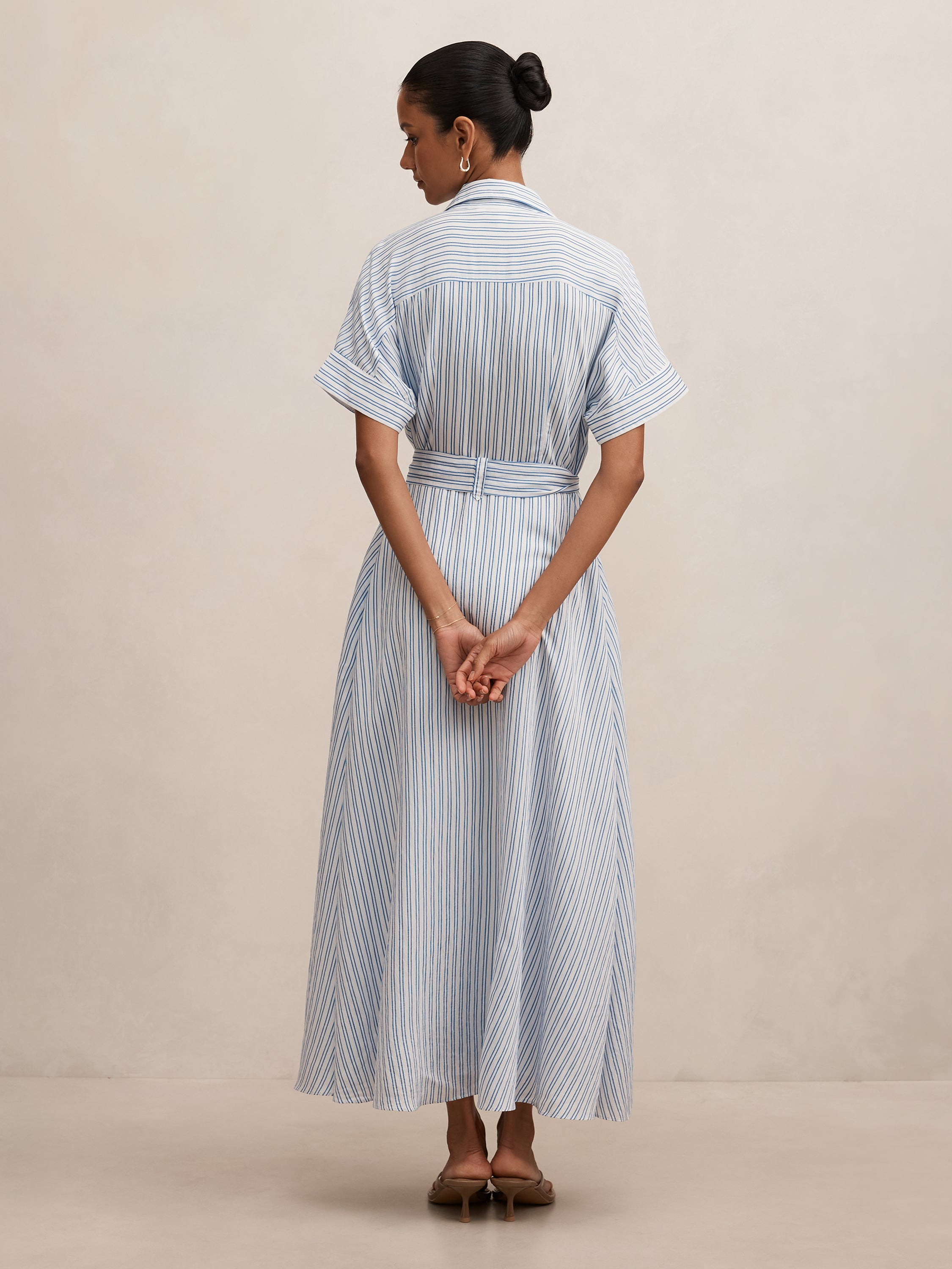 Emma Petite Stripe Midi Dress