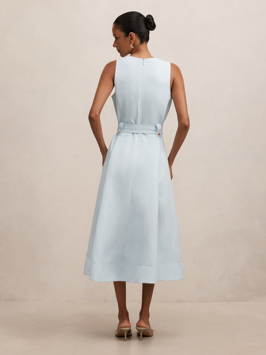 Priscilla Petite Button Down Midi Dress
