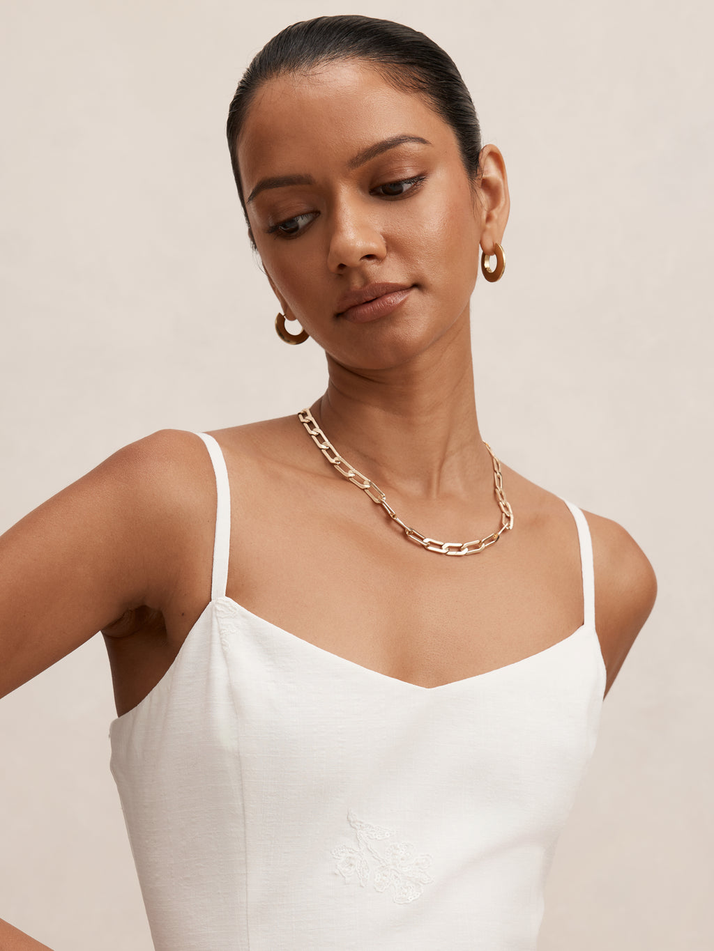 Tiffany Petite Embroidery Midi Dress