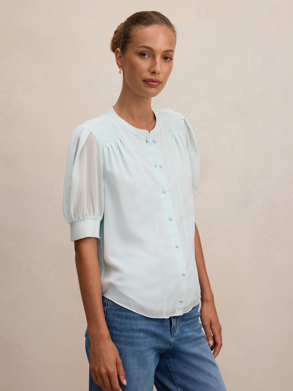 Evie Shirring Blouse