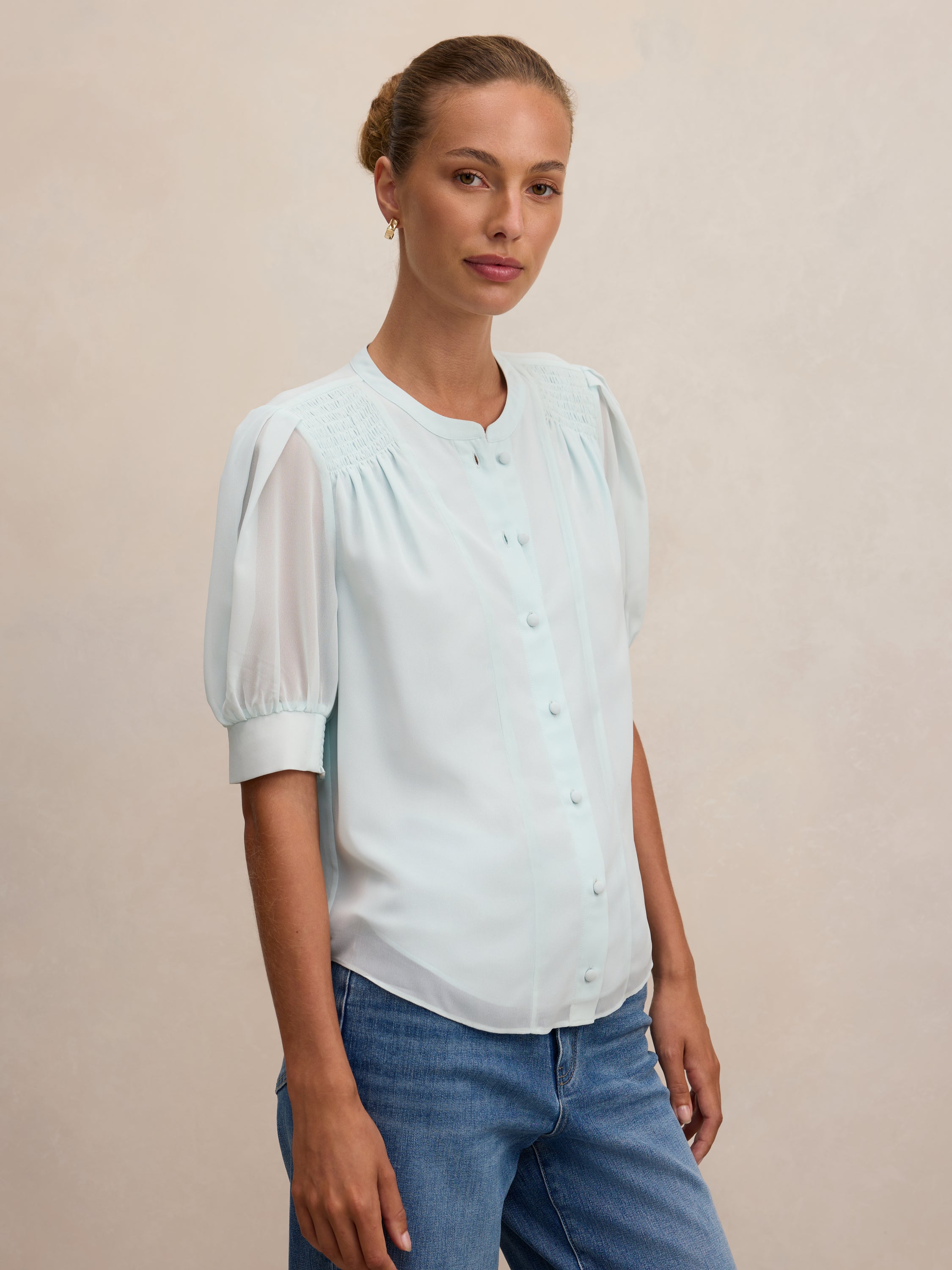 Evie Shirring Blouse