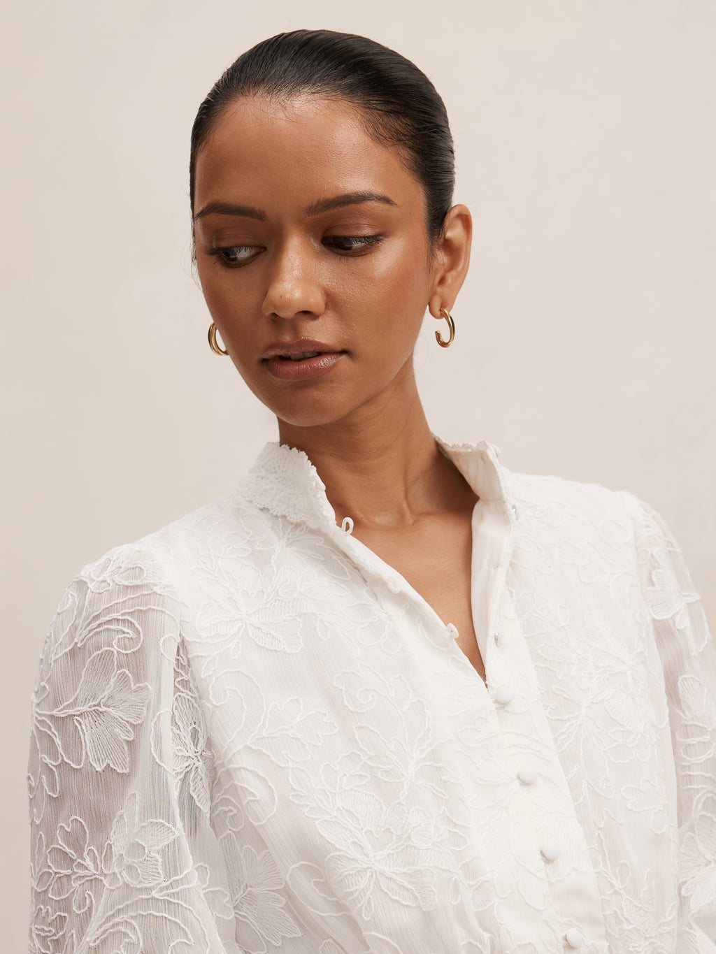 Thalia Petite Embroidered Mini Dress
