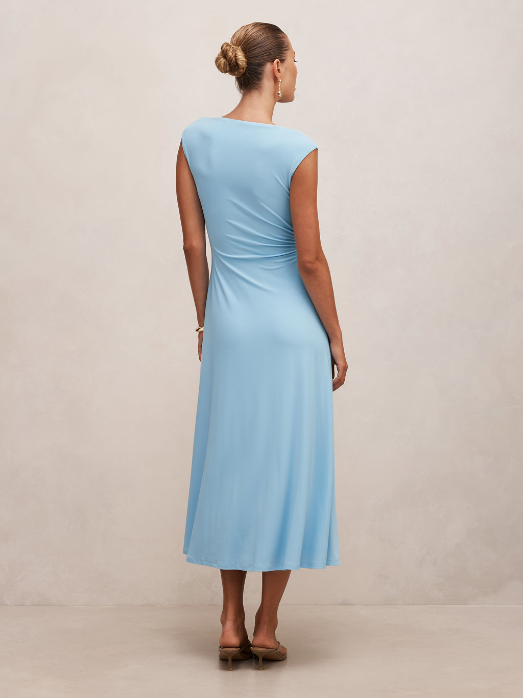 Alaia Gathered Hardware Midi Dress