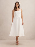 Rosie Flower Applique Midi Dress