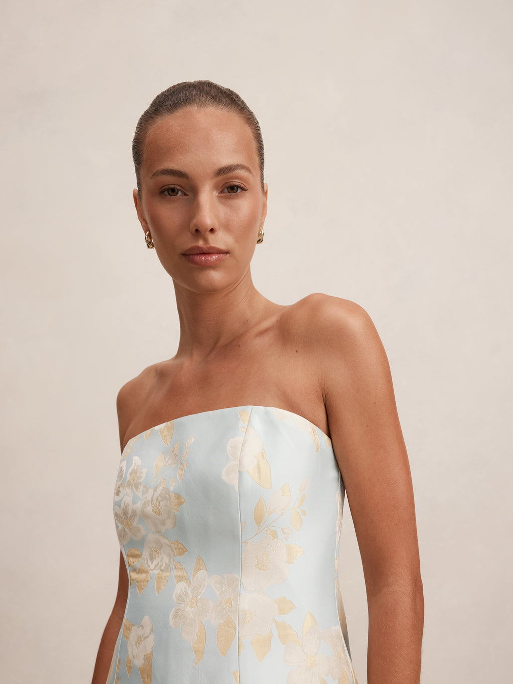 Charlotte Floral Jacquard Midi Dress