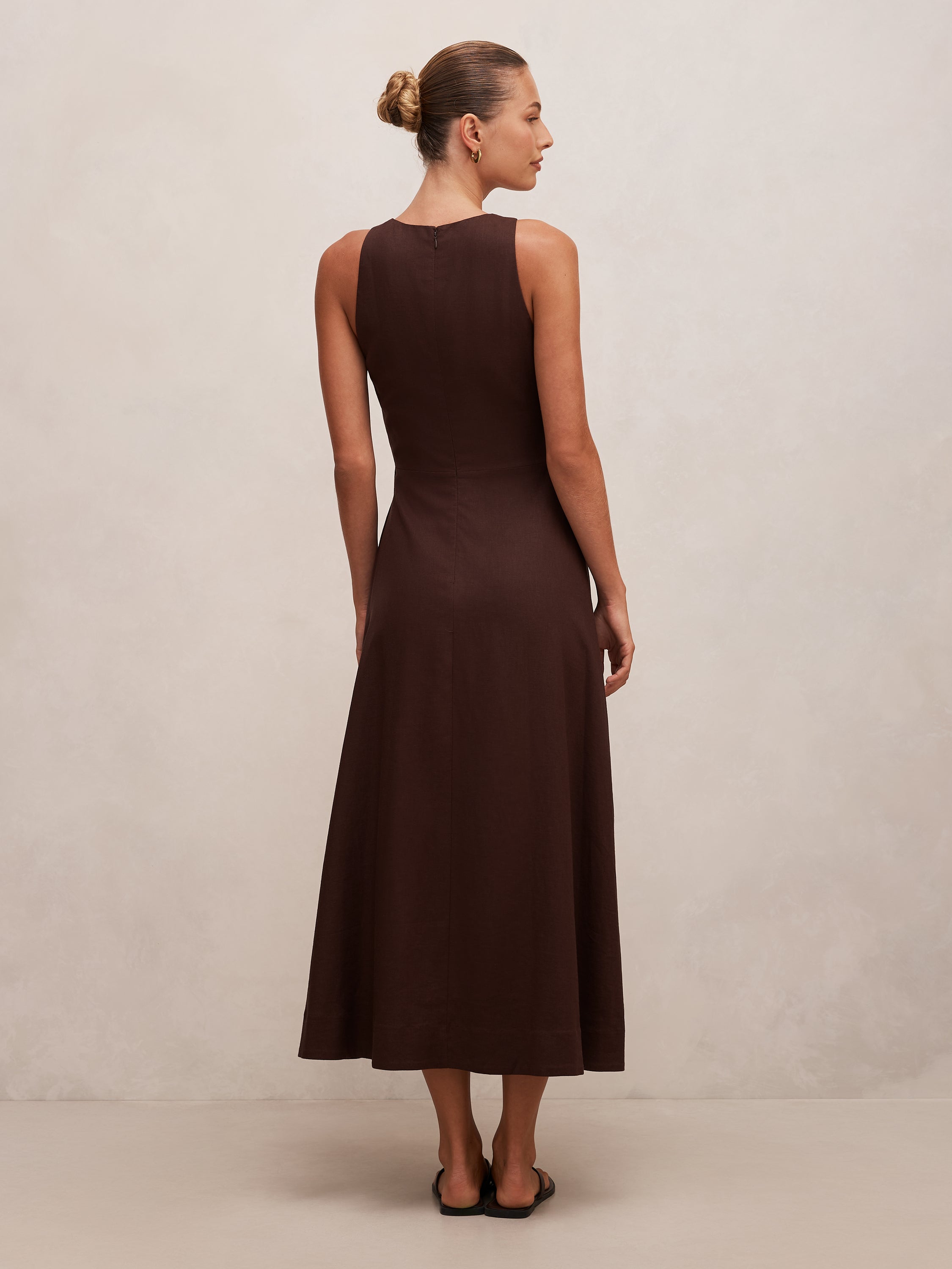 Zoey Halter Tie Midi Dress
