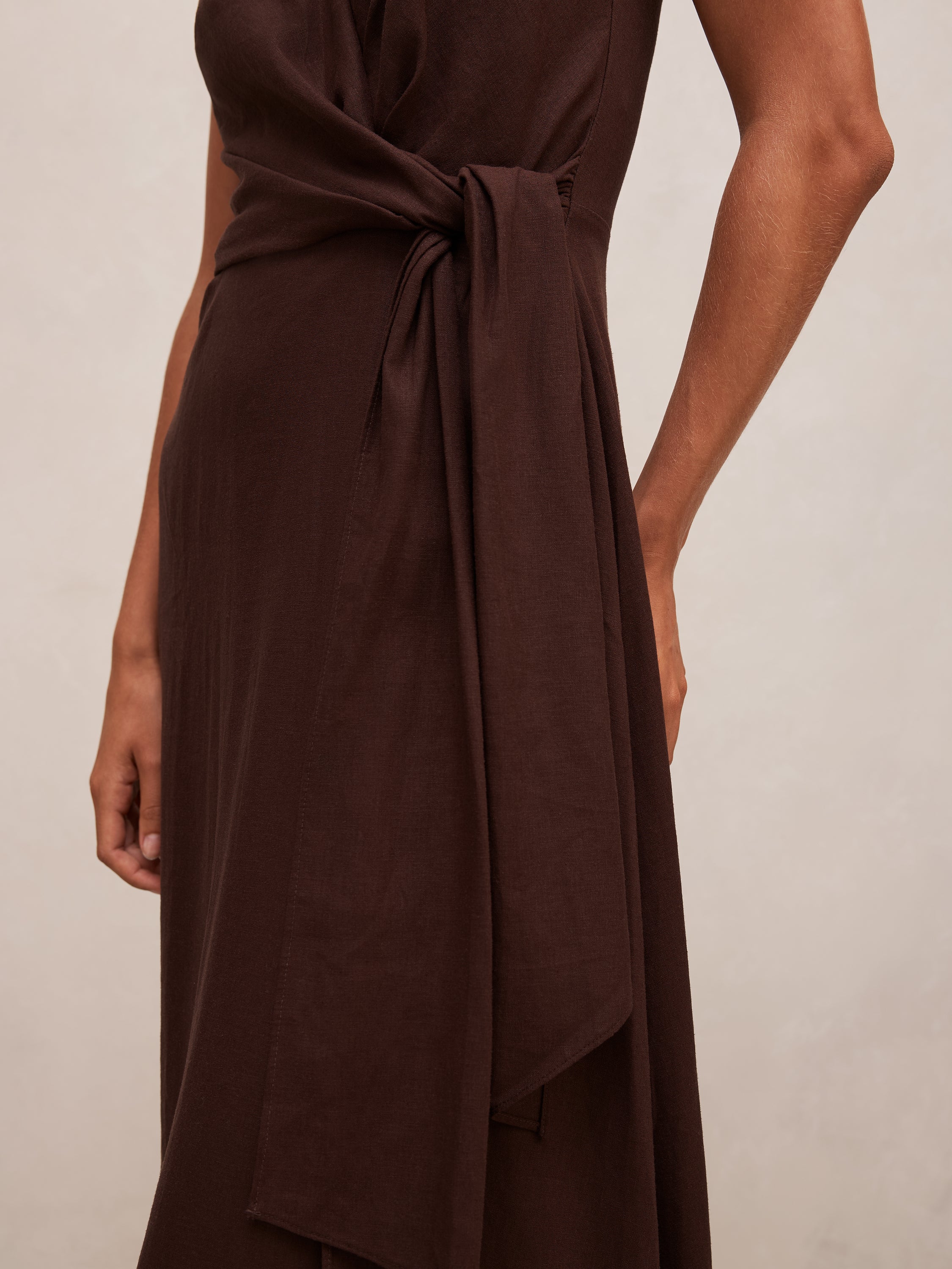 Zoey Halter Tie Midi Dress