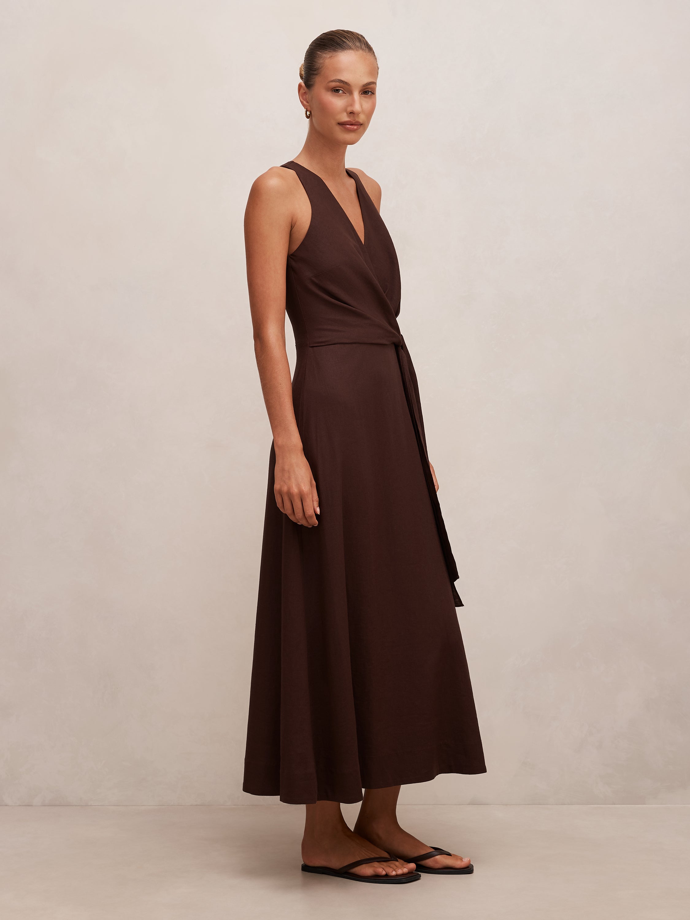 Zoey Halter Tie Midi Dress