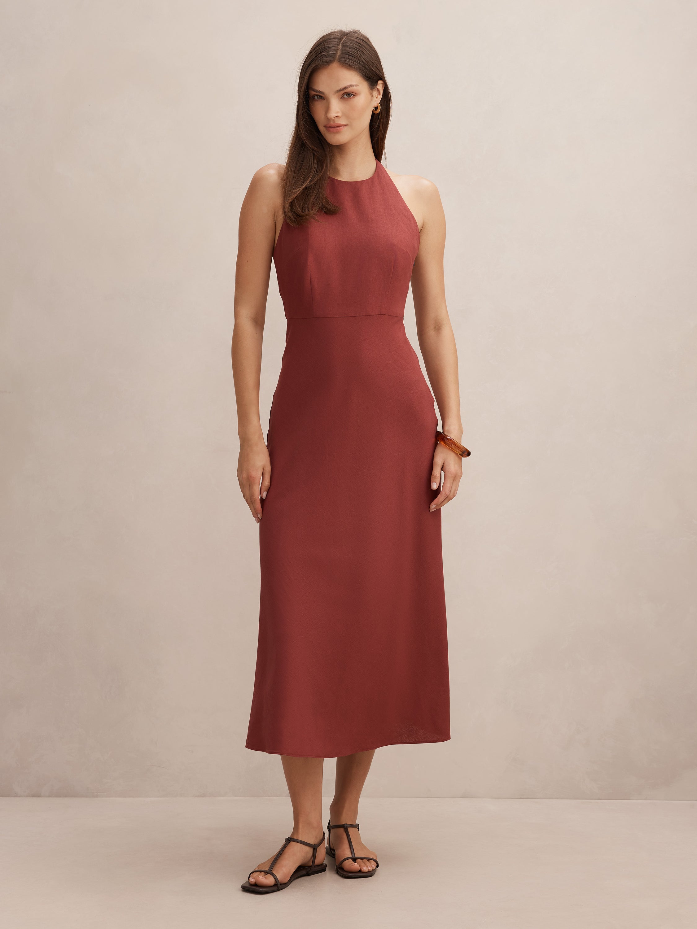 Soraya Beaded Back Midi Dress