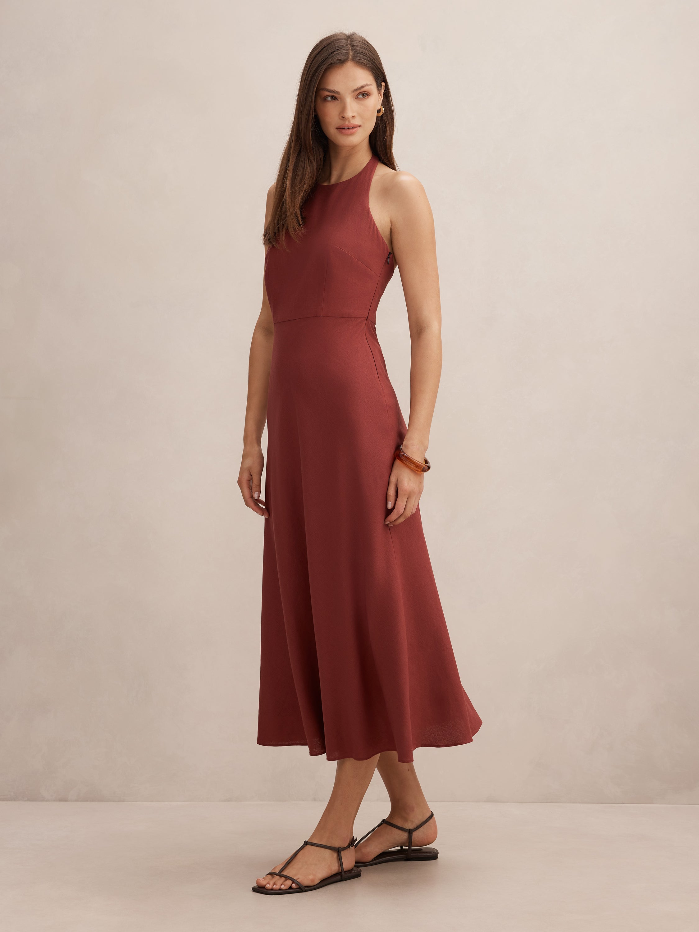 Soraya Beaded Back Midi Dress