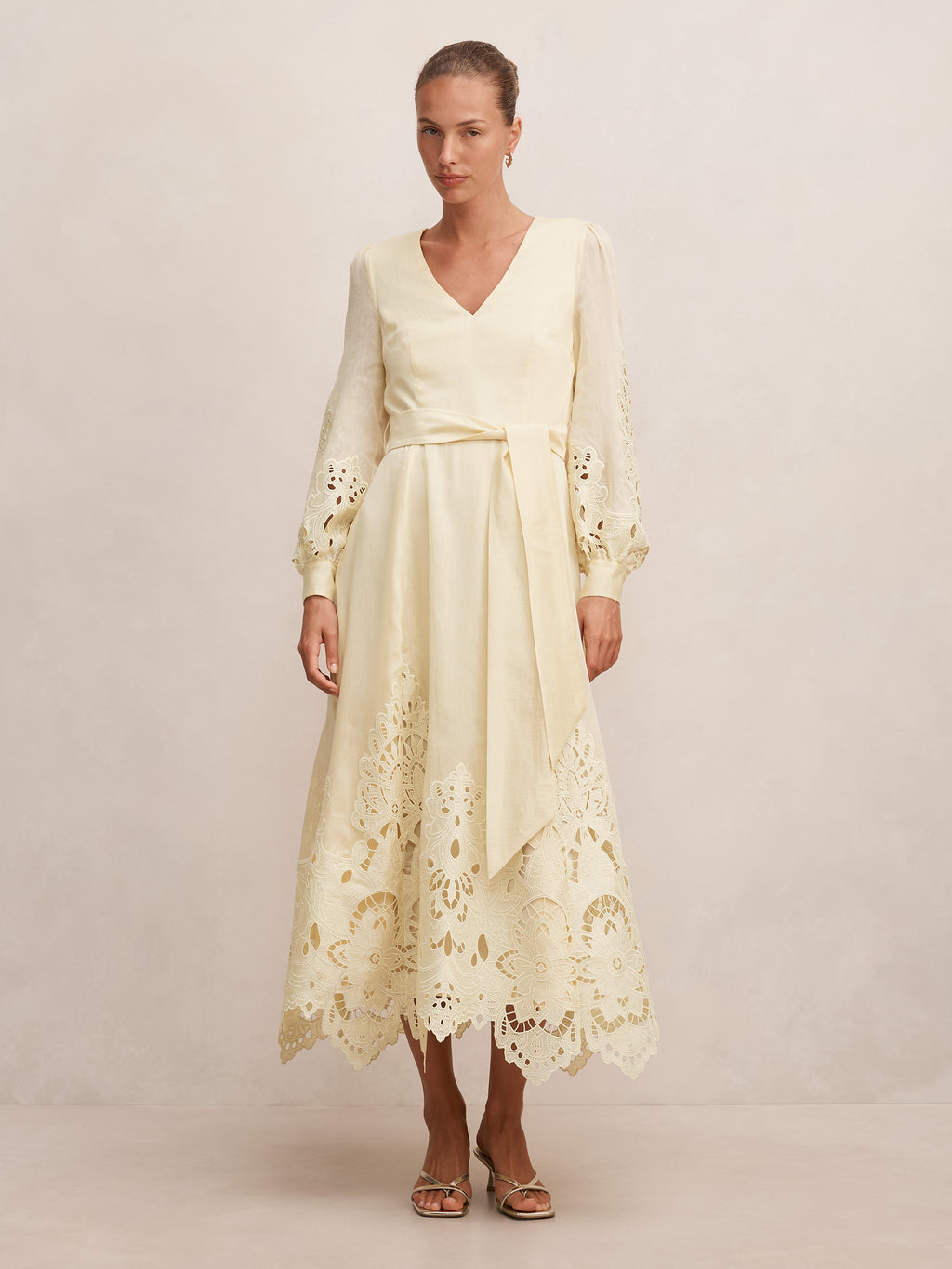 Ashlee Embroidered Long Sleeve Maxi Dress