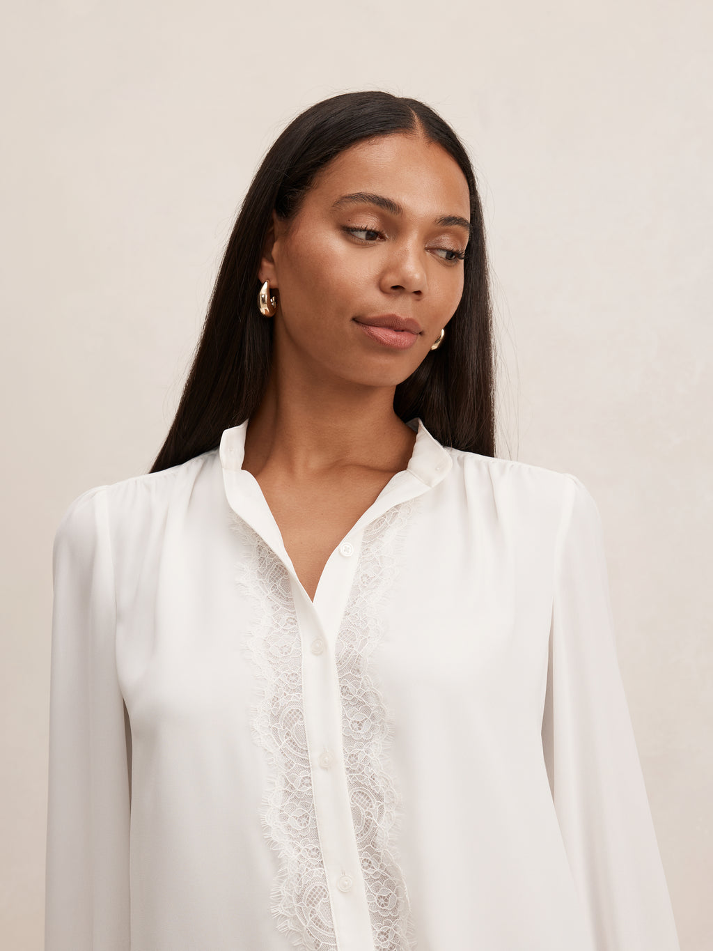 Poppy Lace Trim Blouse