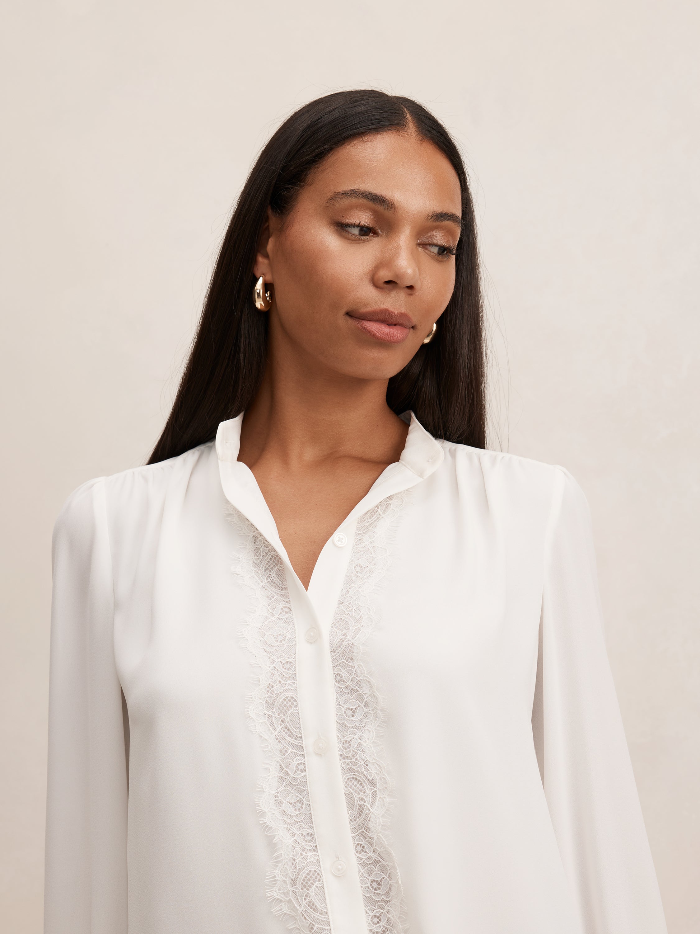 Poppy Lace Trim Blouse