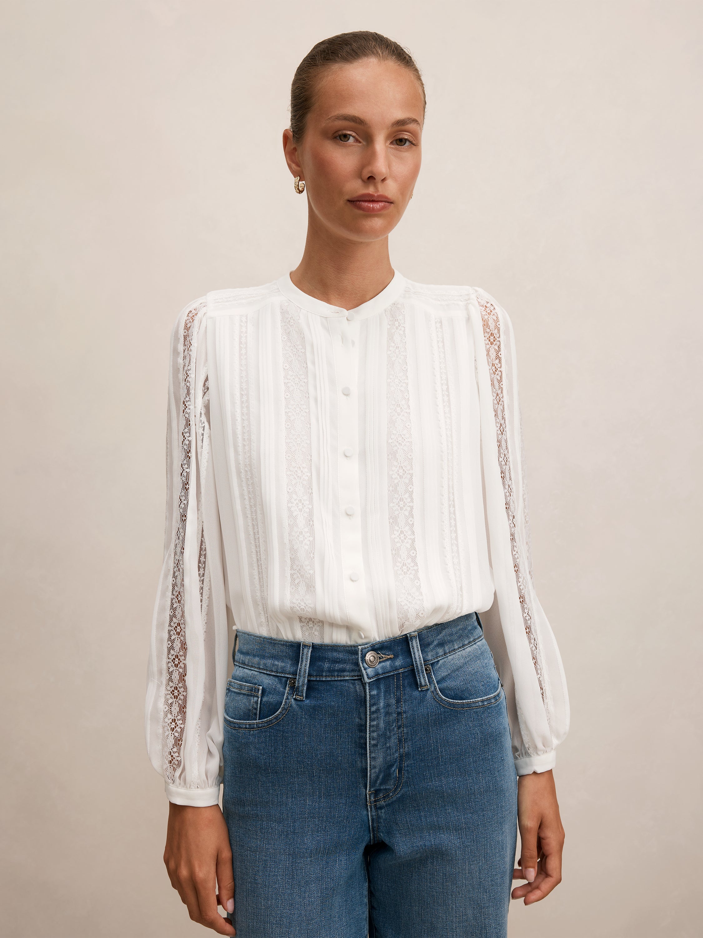 Alexis Lace Trim Blouse