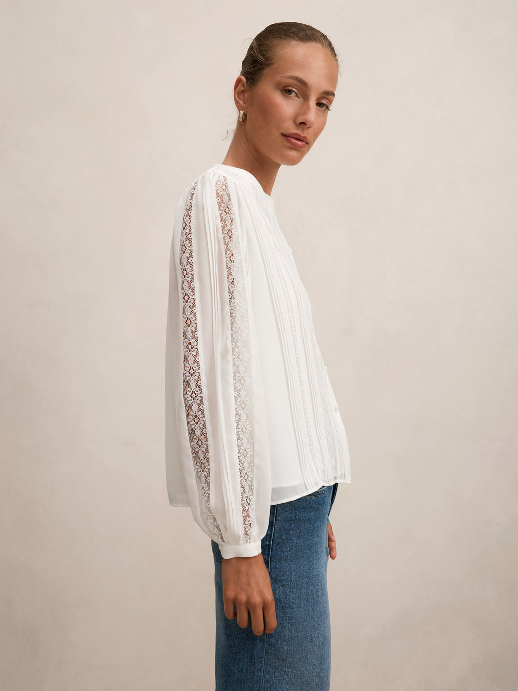 Alexis Lace Trim Blouse