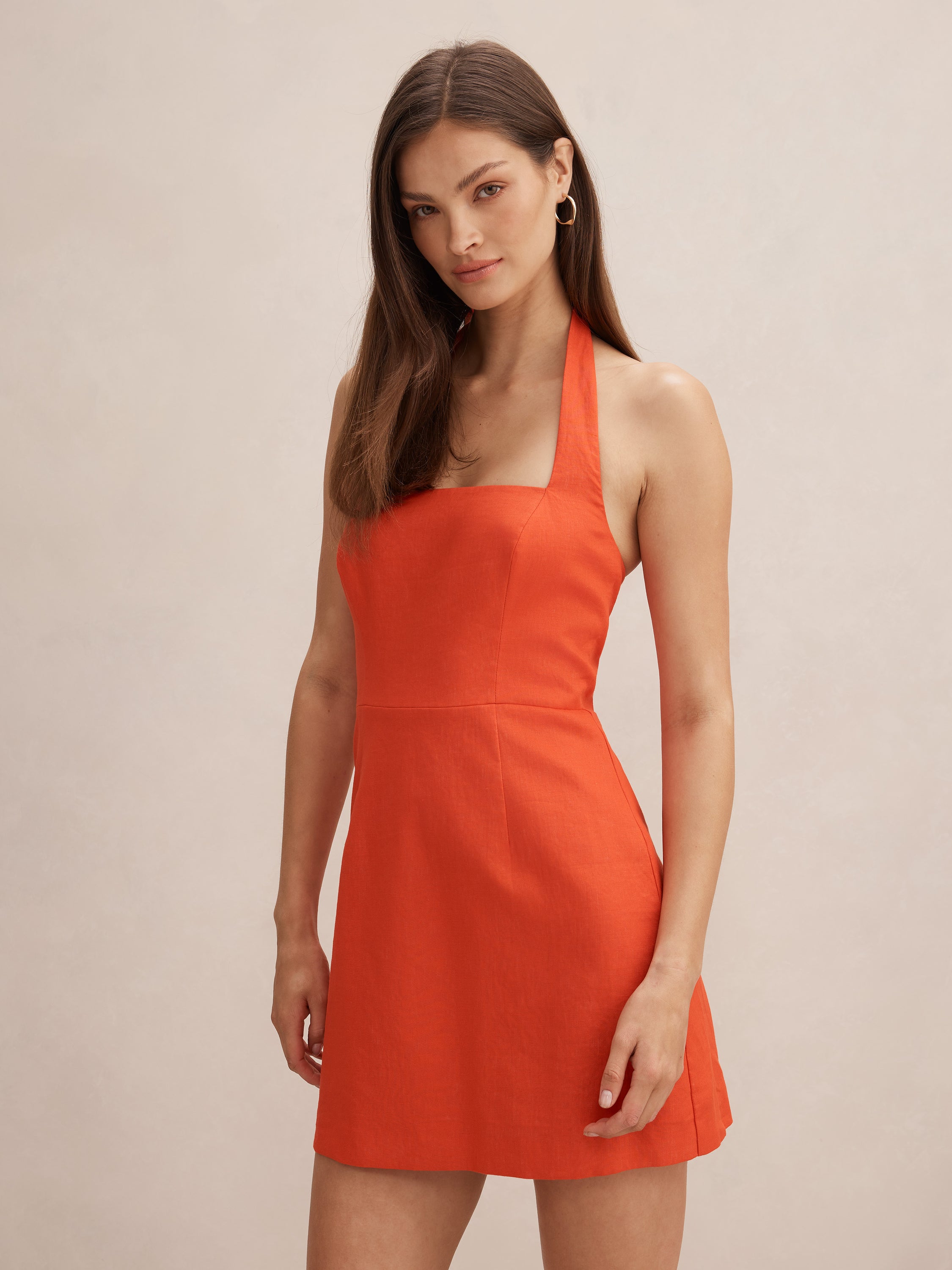 Jade Halter Tie Mini Dress