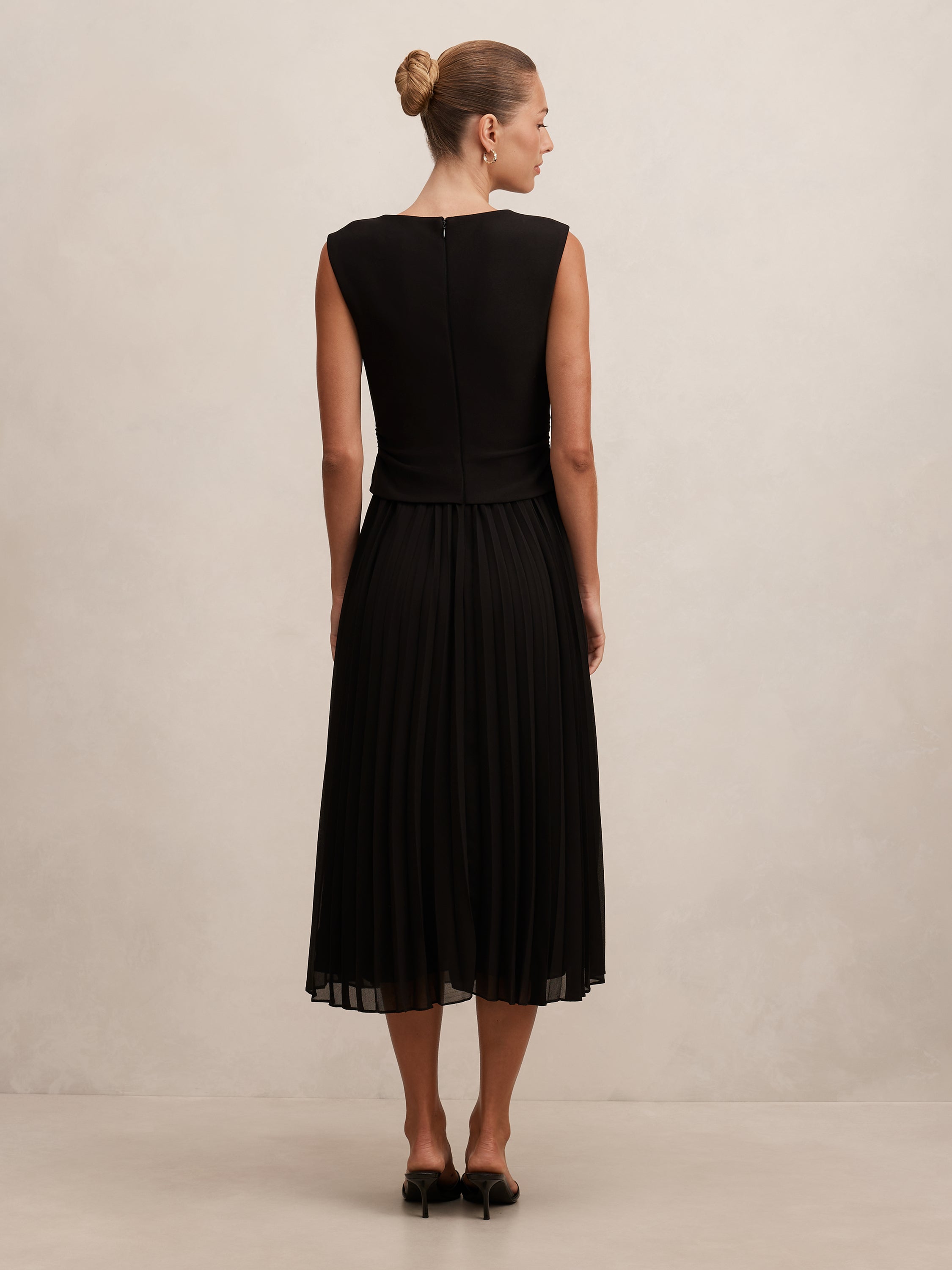 Emilia 2 in 1 Pleated Midi Dress