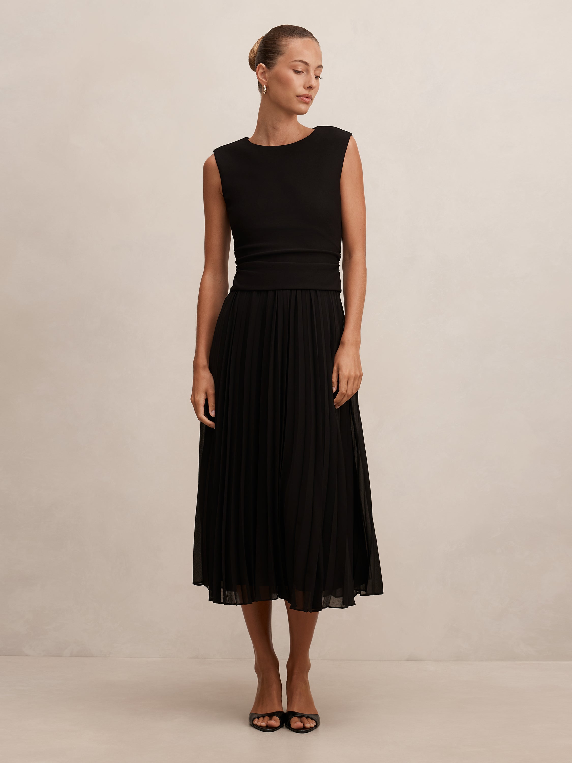 Emilia 2 in 1 Pleated Midi Dress