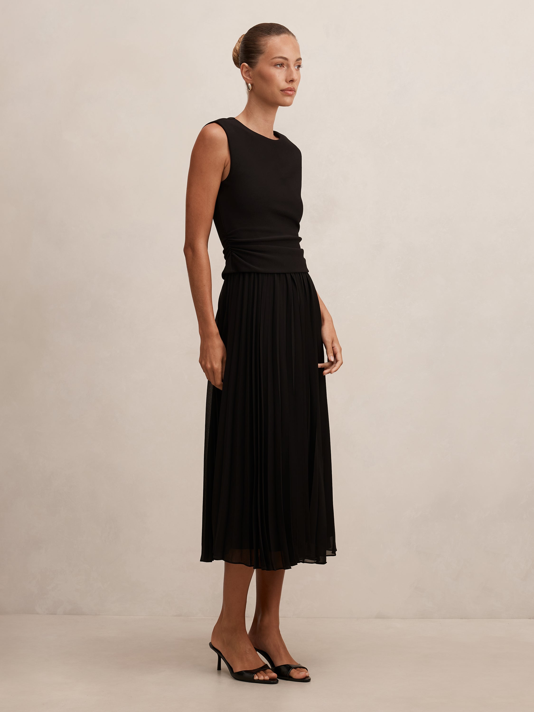 Emilia 2 in 1 Pleated Midi Dress