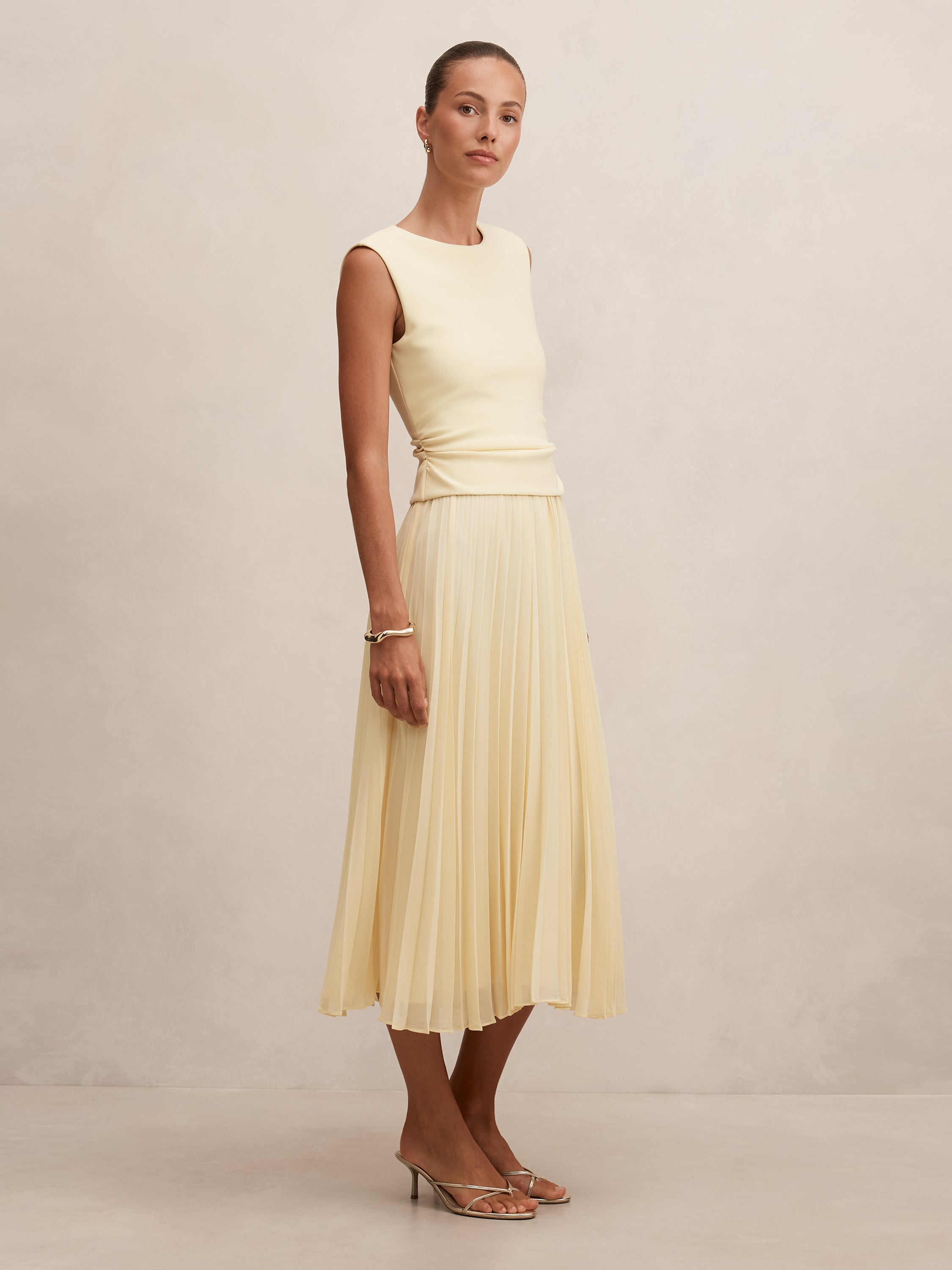 Emilia 2 in 1 Pleated Midi Dress