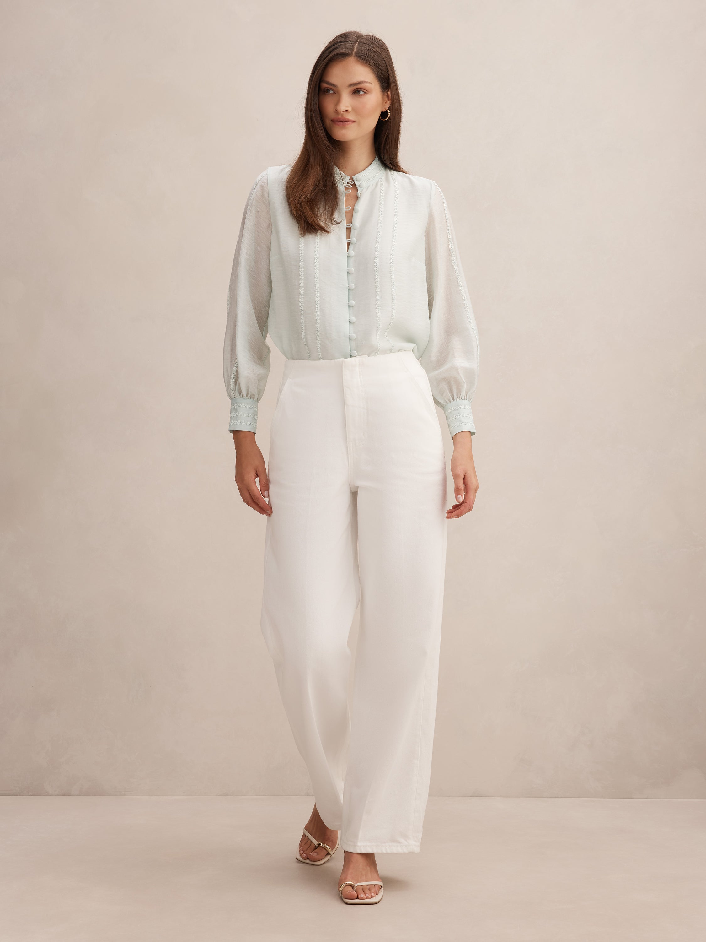 Astra Lace Trim Blouse