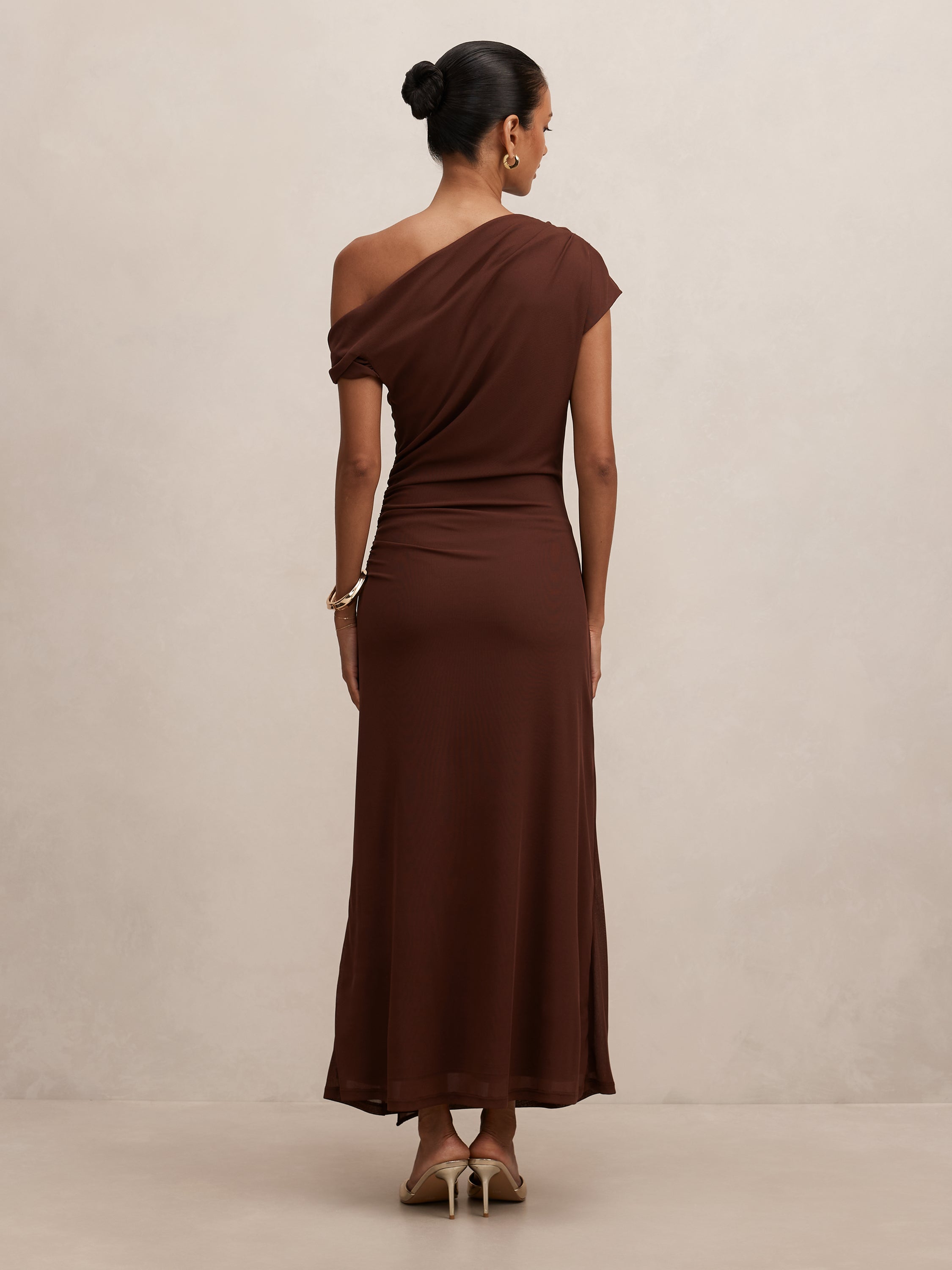 Piper Petite Tie Mesh Midi Dress