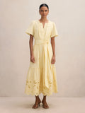 Charlotte Petite Embroidered Midi Dress