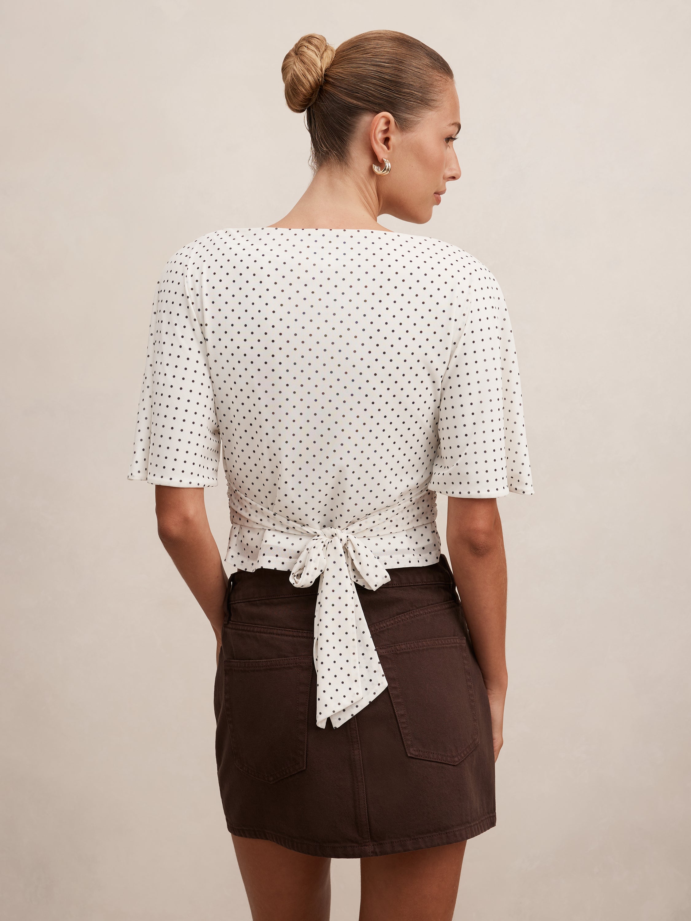 Paige Flutter Sleeve Tie Back