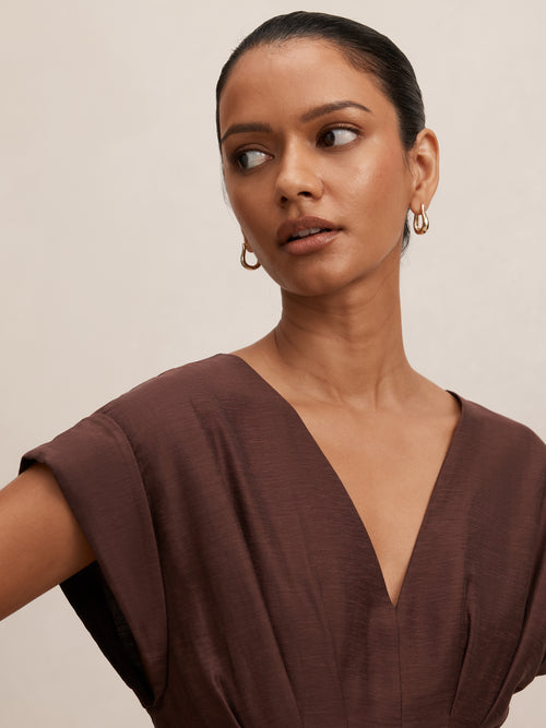 Alessandra Petite Tucked Midi Dress