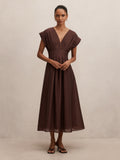 Alessandra Petite Tucked Midi Dress