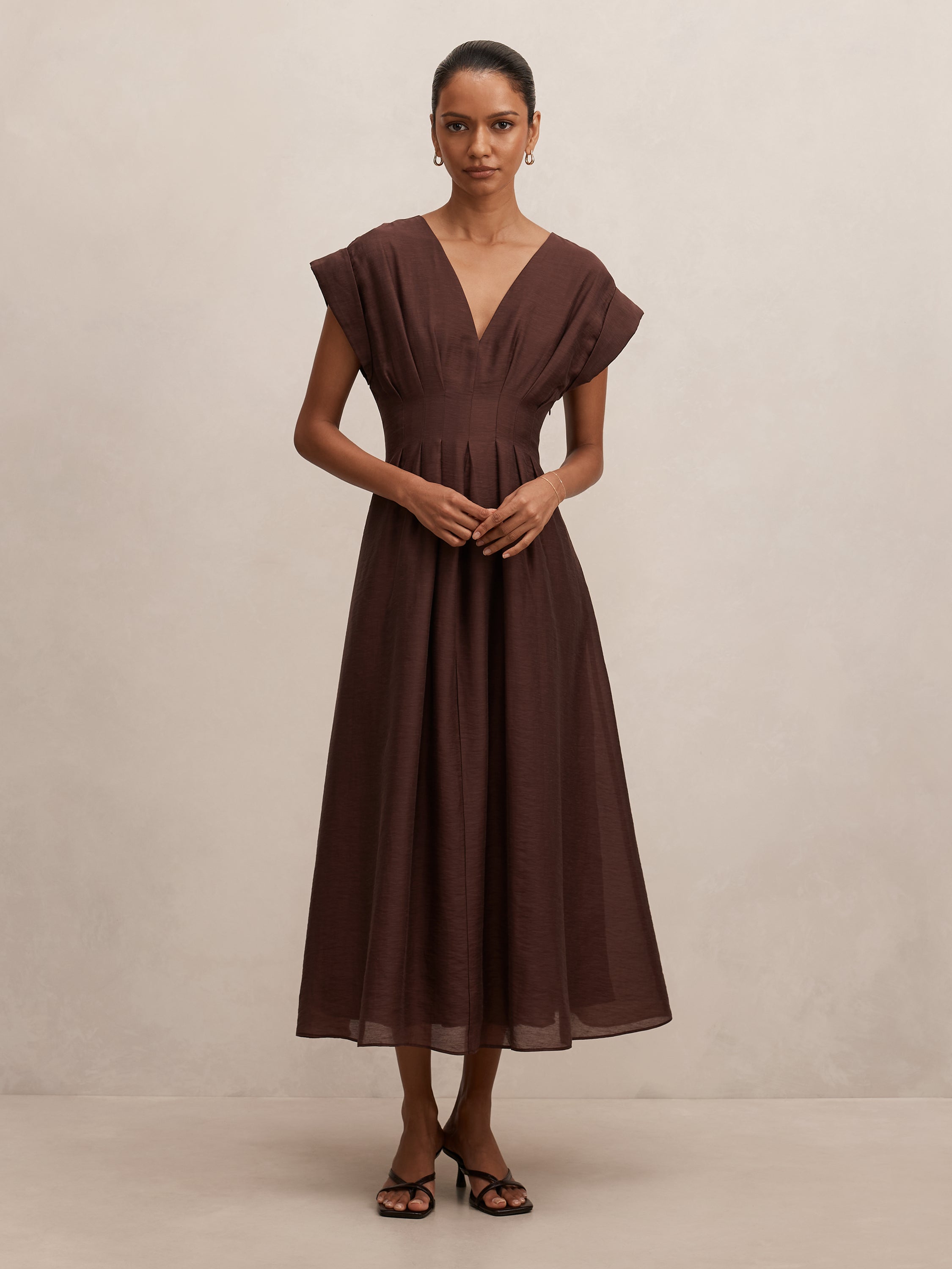 Alessandra Petite Tucked Midi Dress