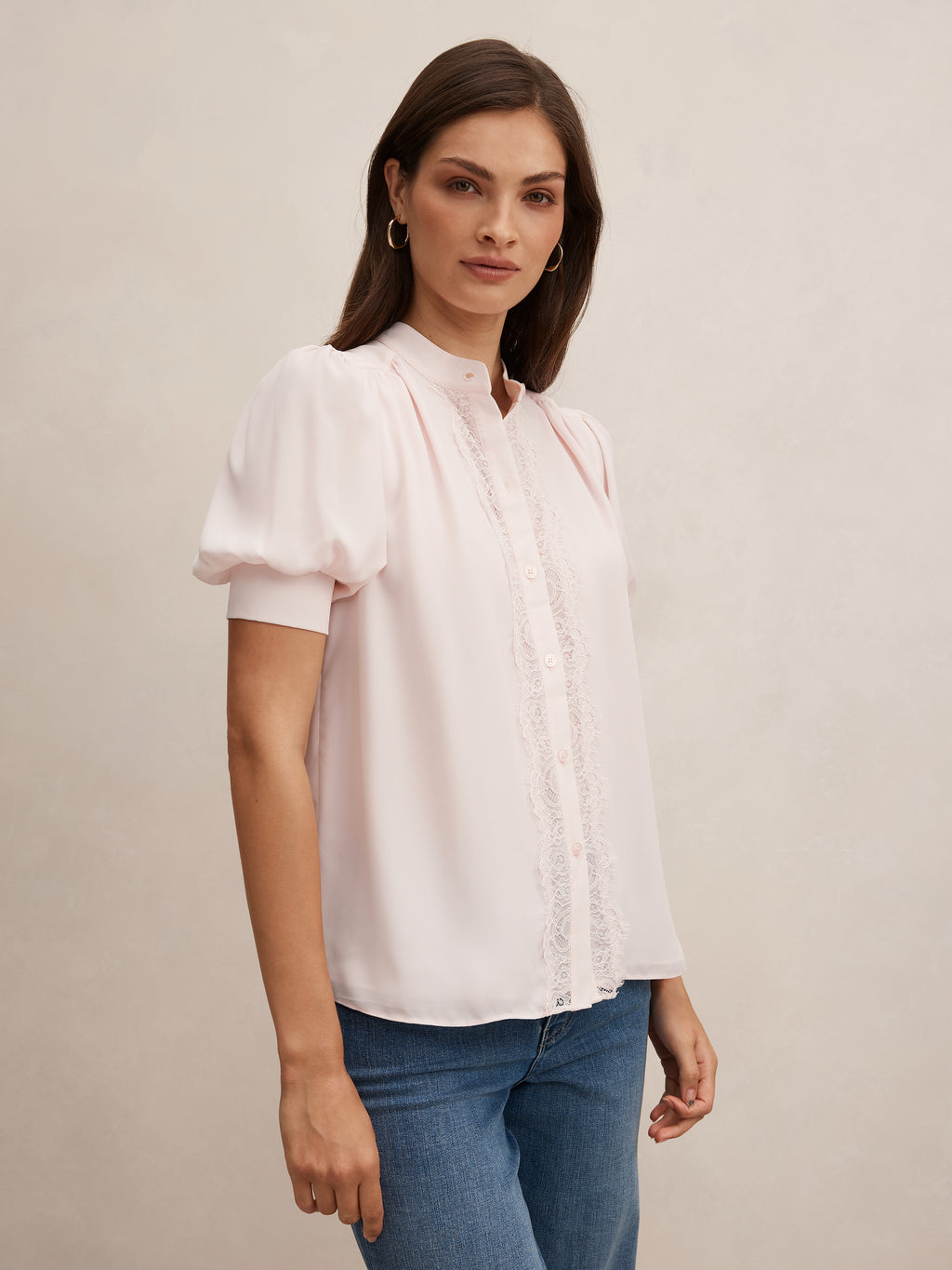 Tove Short Sleeve Lace Blouse